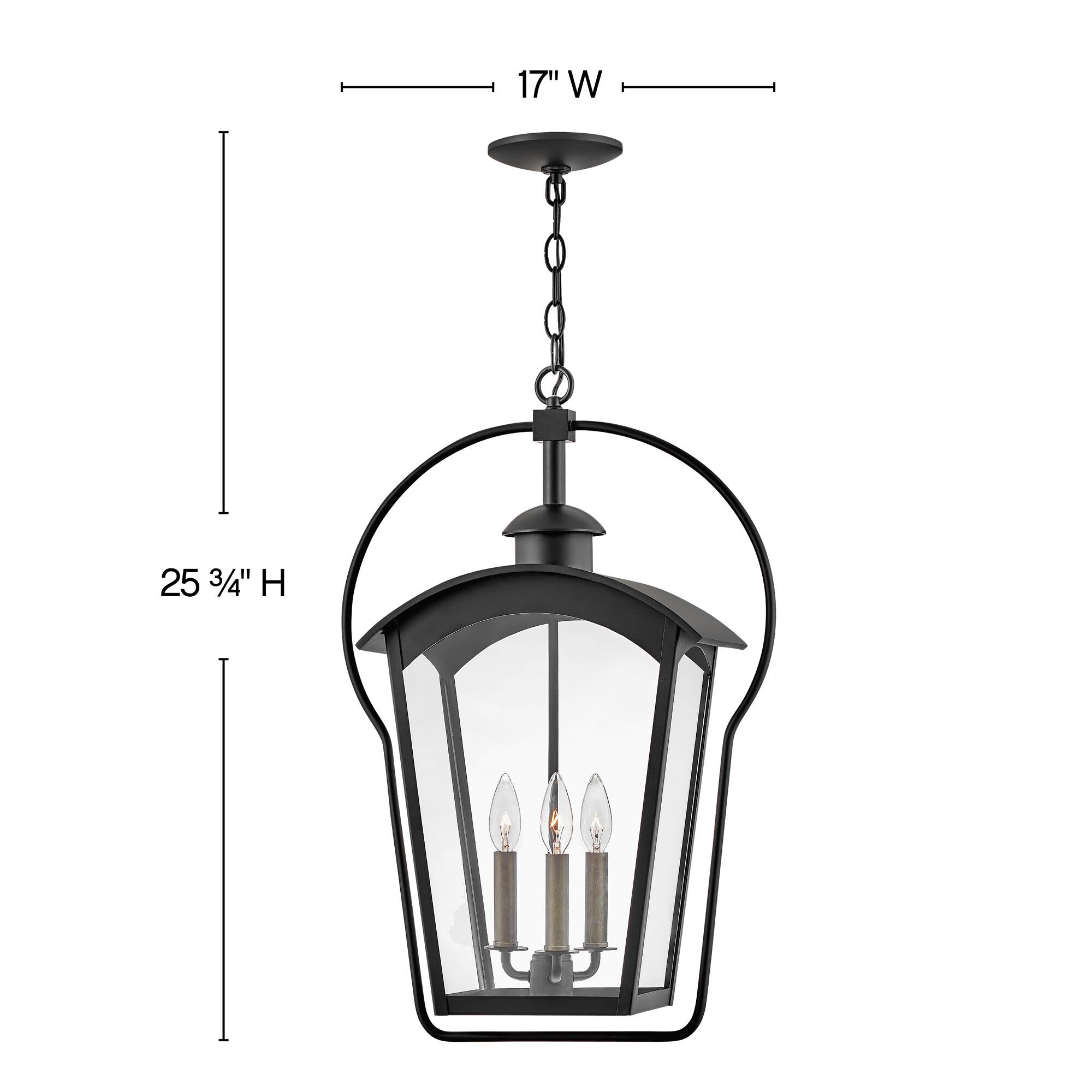 Shown in Black with Burnished Bronze Accents finish and Clear glass