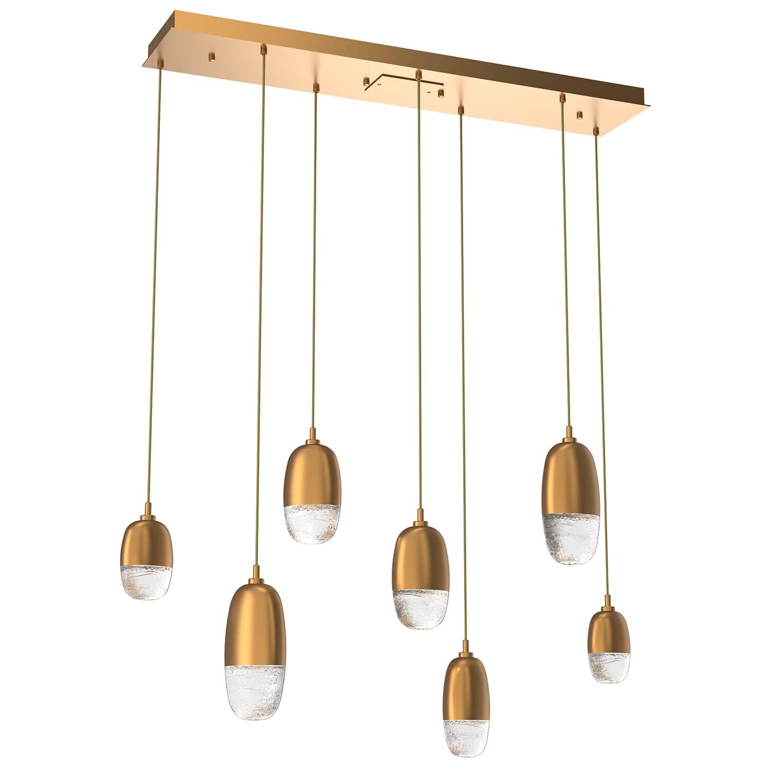 Pebble 42 Inch 7 Light LED Linear Suspension Light by Hammerton Studio