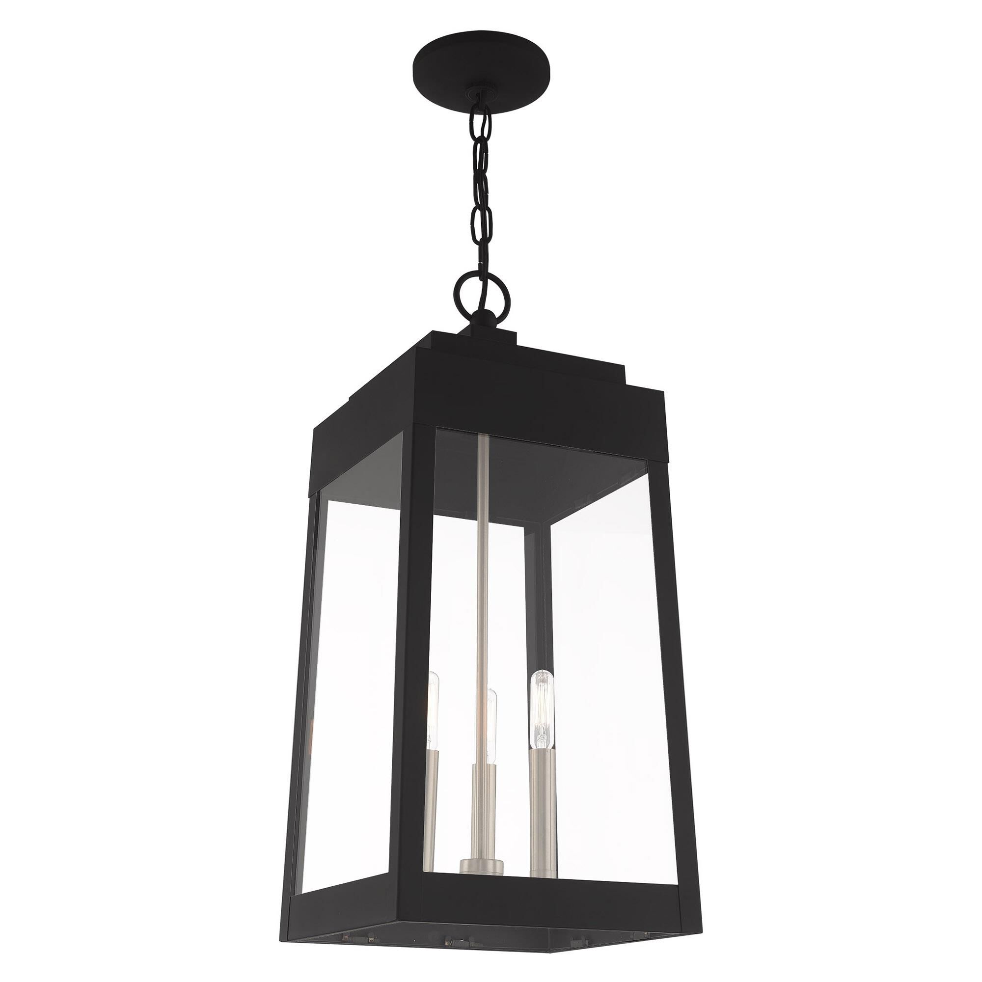 Oslo 24 Inch Tall 3 Light Outdoor Hanging Lantern by Livex Lighting