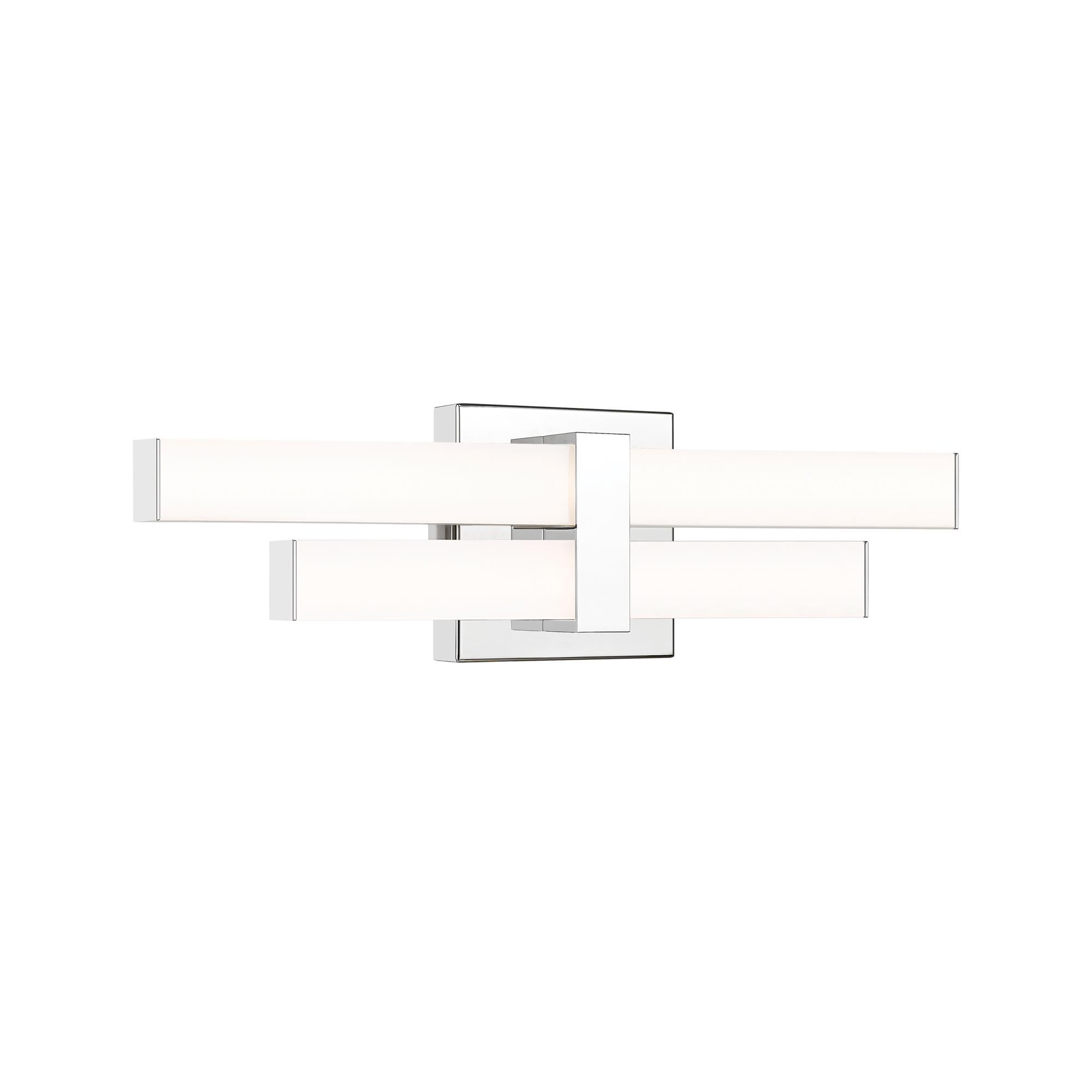 Shown in Chrome finish and Frosted glass and Frosted shade