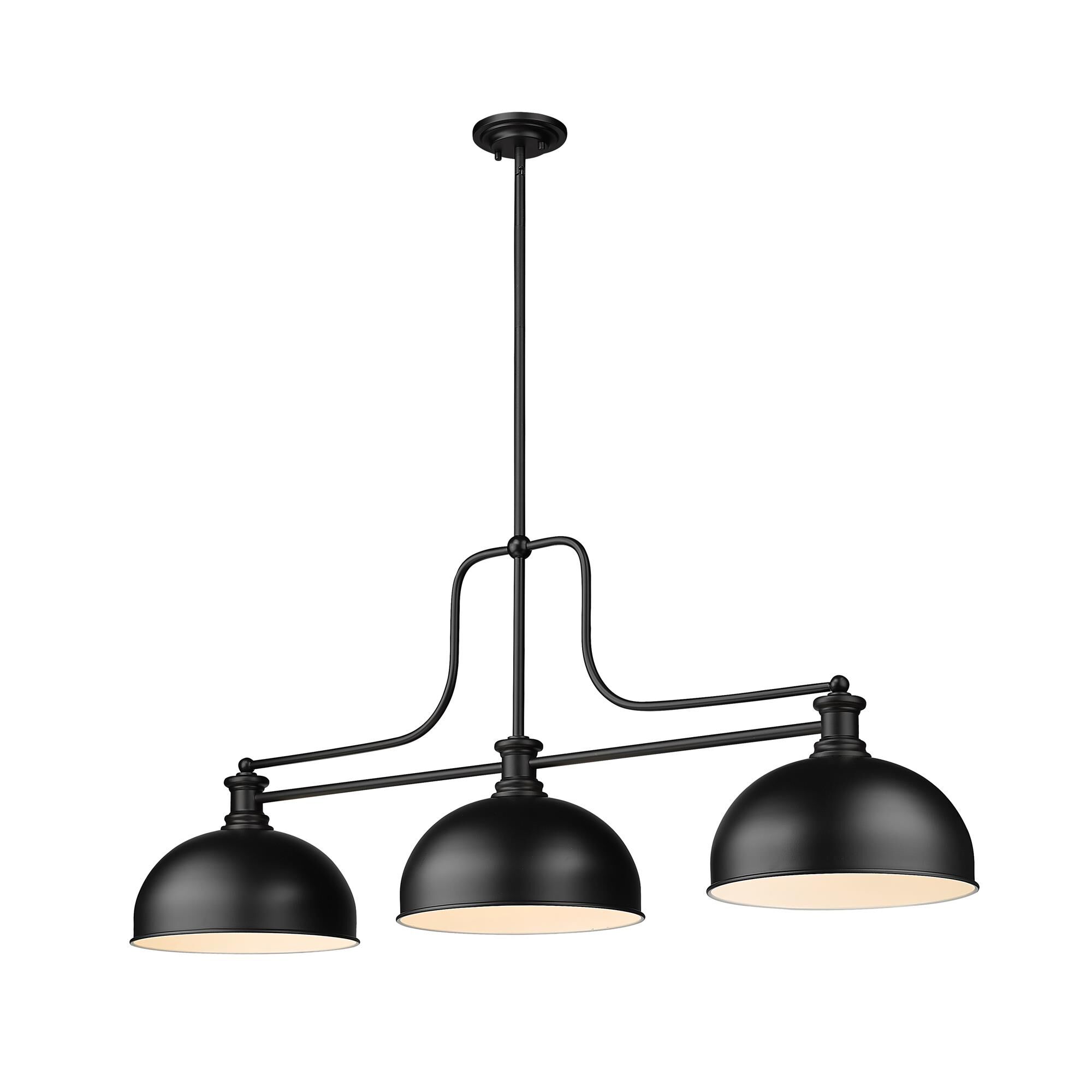 Shown in Matte Black finish and Steel shade