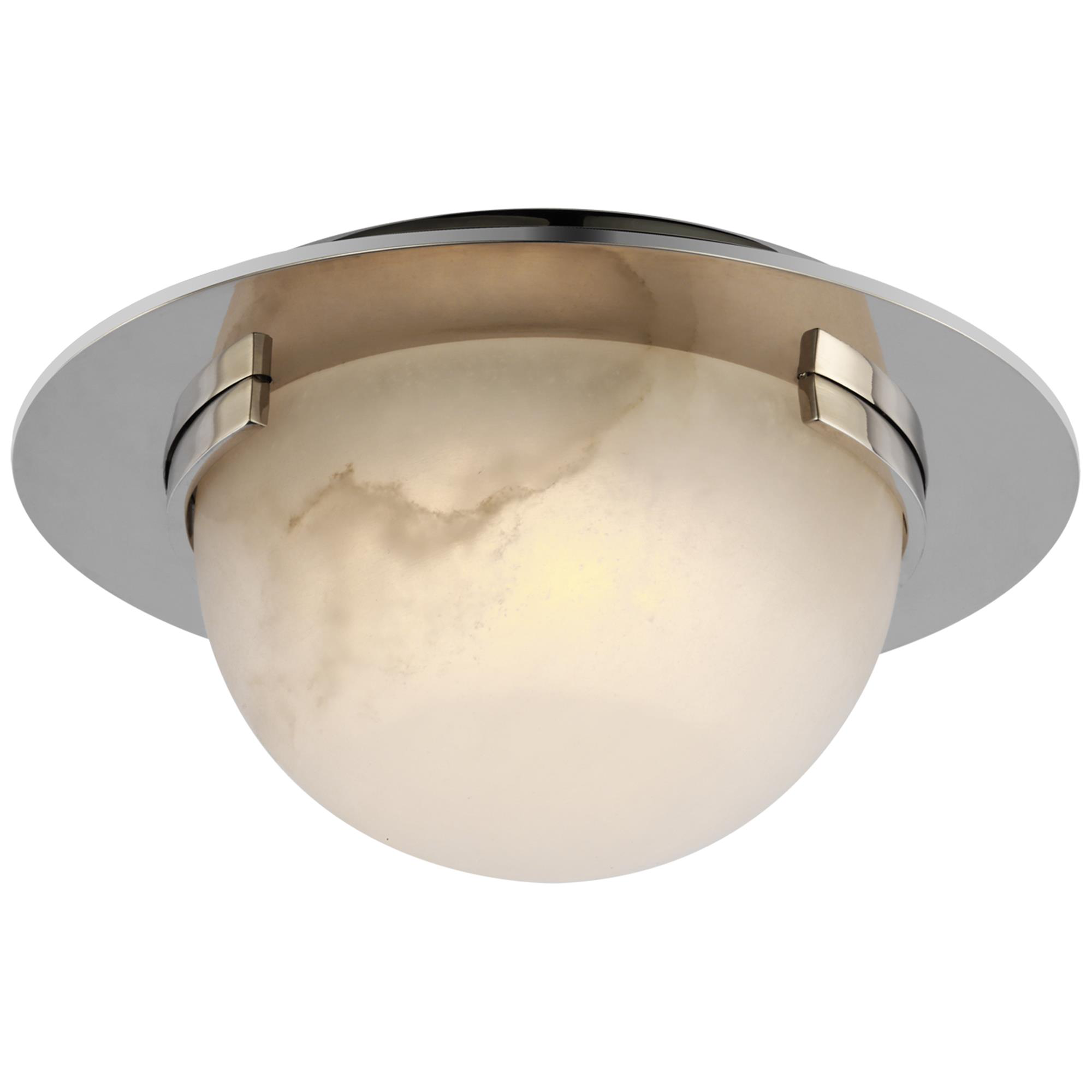 Shown in Polished Nickel finish and Alabaster shade