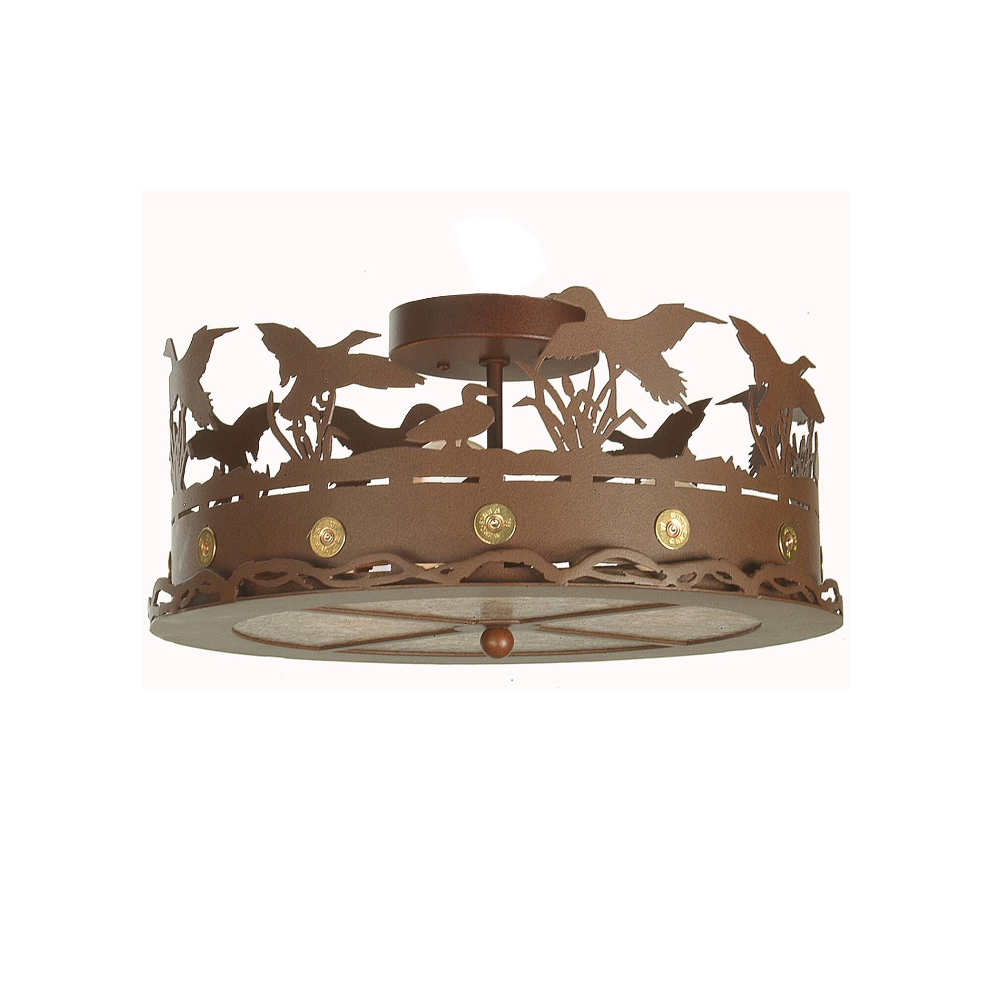 Ducks In Flight 16 Inch 3 Light Flush Mount by Meyda Lighting