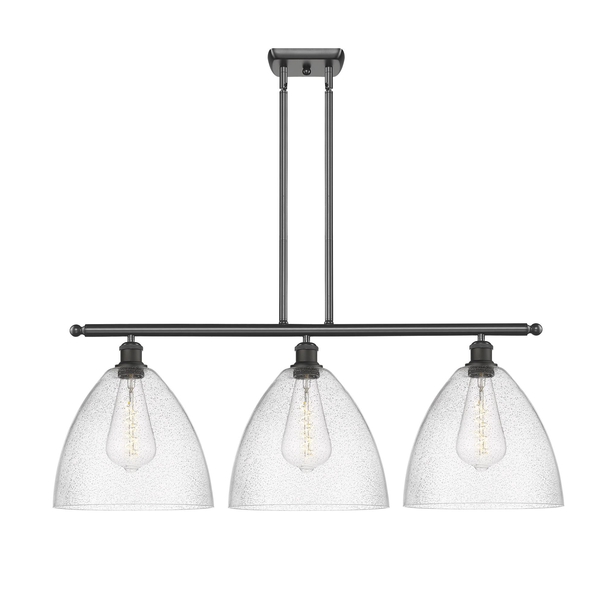 Shown in Oil Rubbed Bronze finish and Seedy Ballston Dome glass and No Shade shade