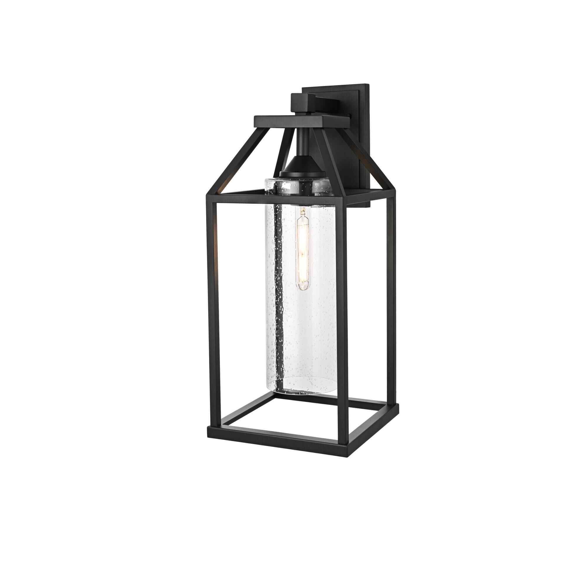 Shown in Black finish and Clear glass