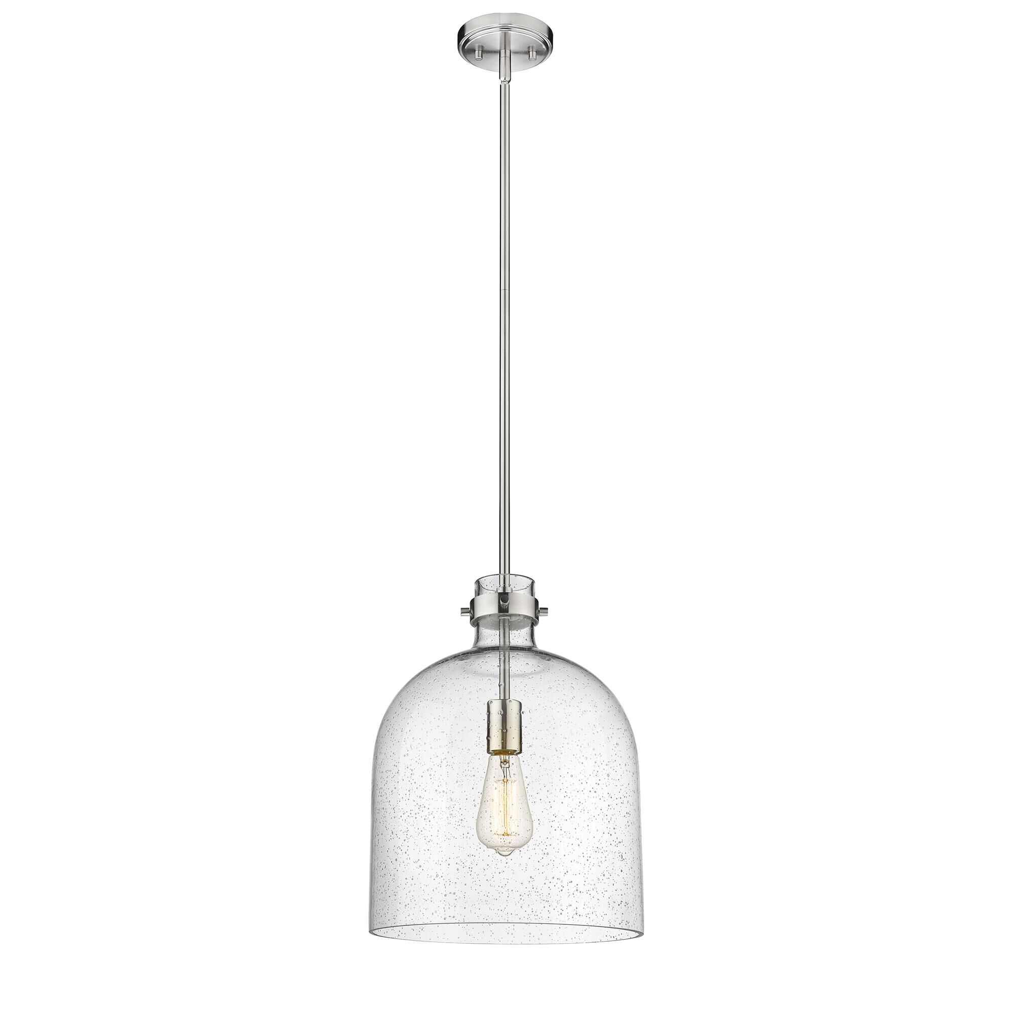 Shown in Brushed Nickel finish and Aluminum glass and Aluminum shade