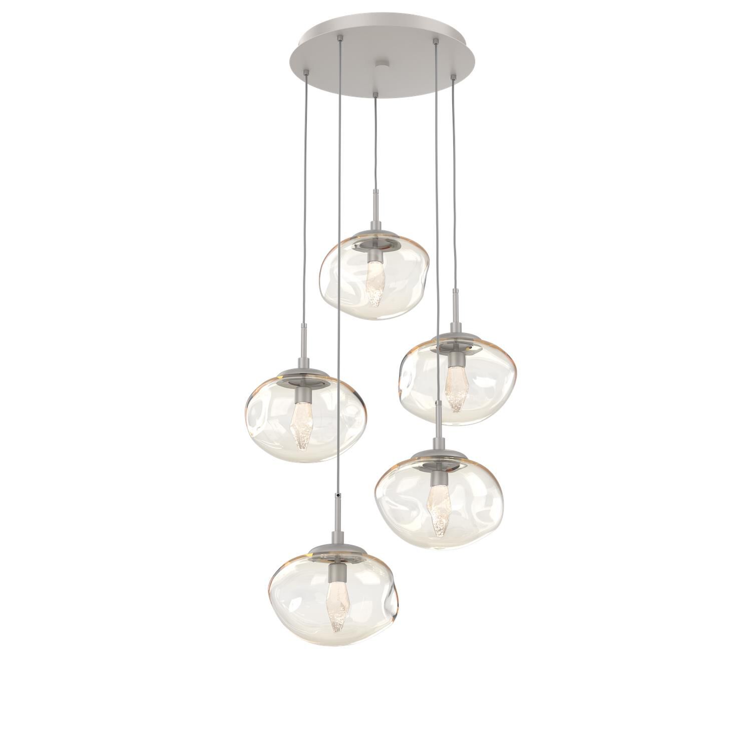 Shown in Metallic Beige Silver finish and Geo Inner Amber Outer glass