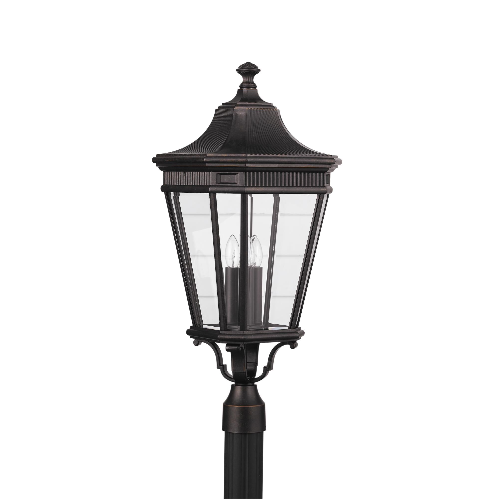 Shown in Grecian Bronze finish and Clear Beveled Panels glass