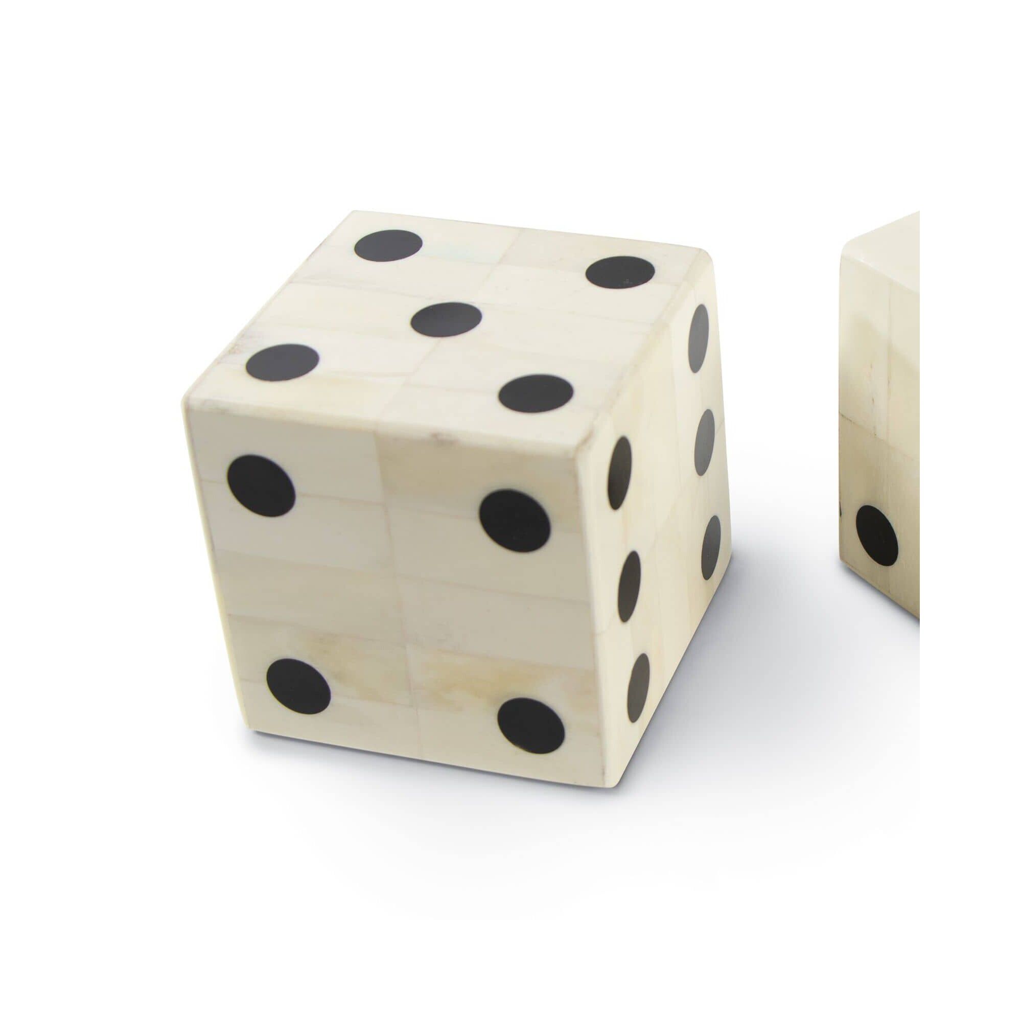 Oversized Bone Gaming Dice Sculpture by Regina Andrew