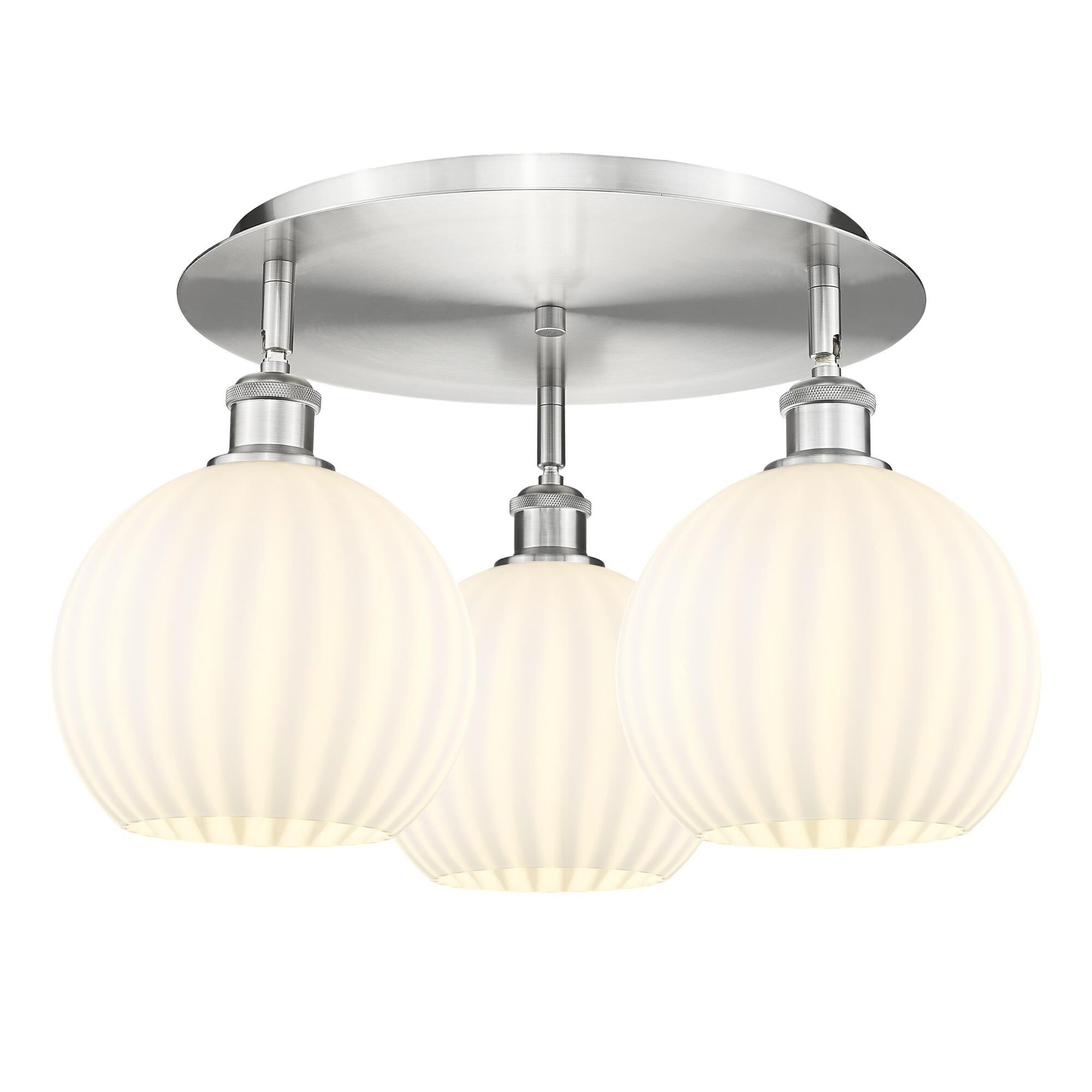 Bruno Marashlian White Venetian 20 Inch Flush Mount by Innovations Lighting