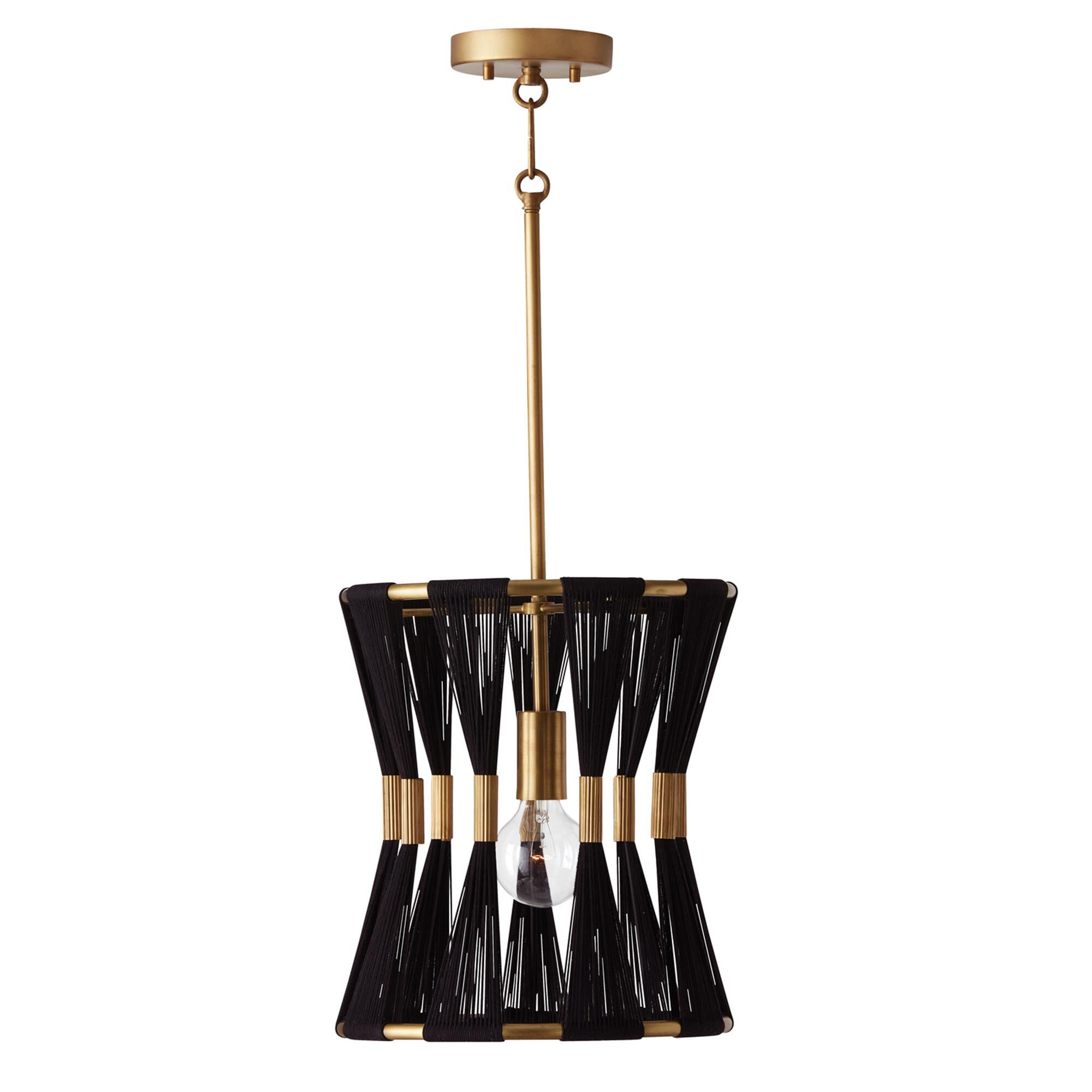 Shown in Black Rope And Patinaed Brass finish