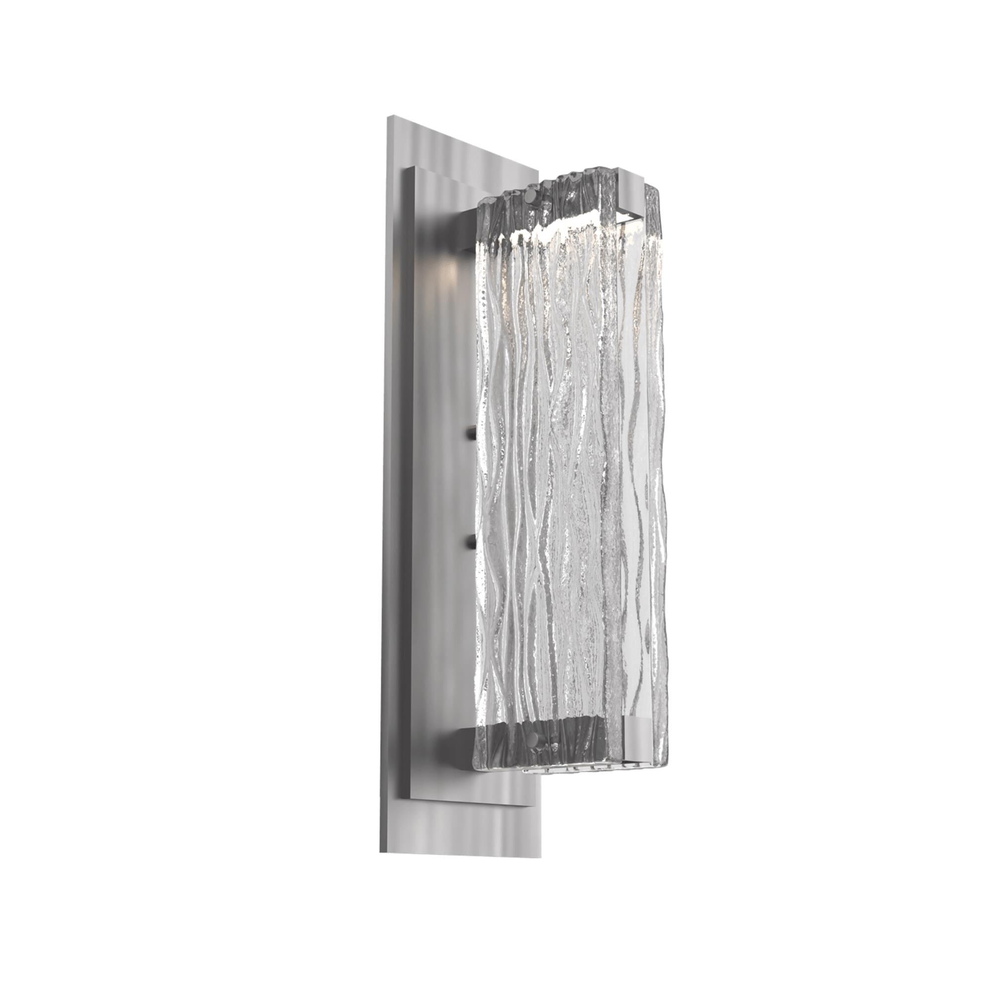 Shown in Satin Nickel finish and Tidal Cast glass
