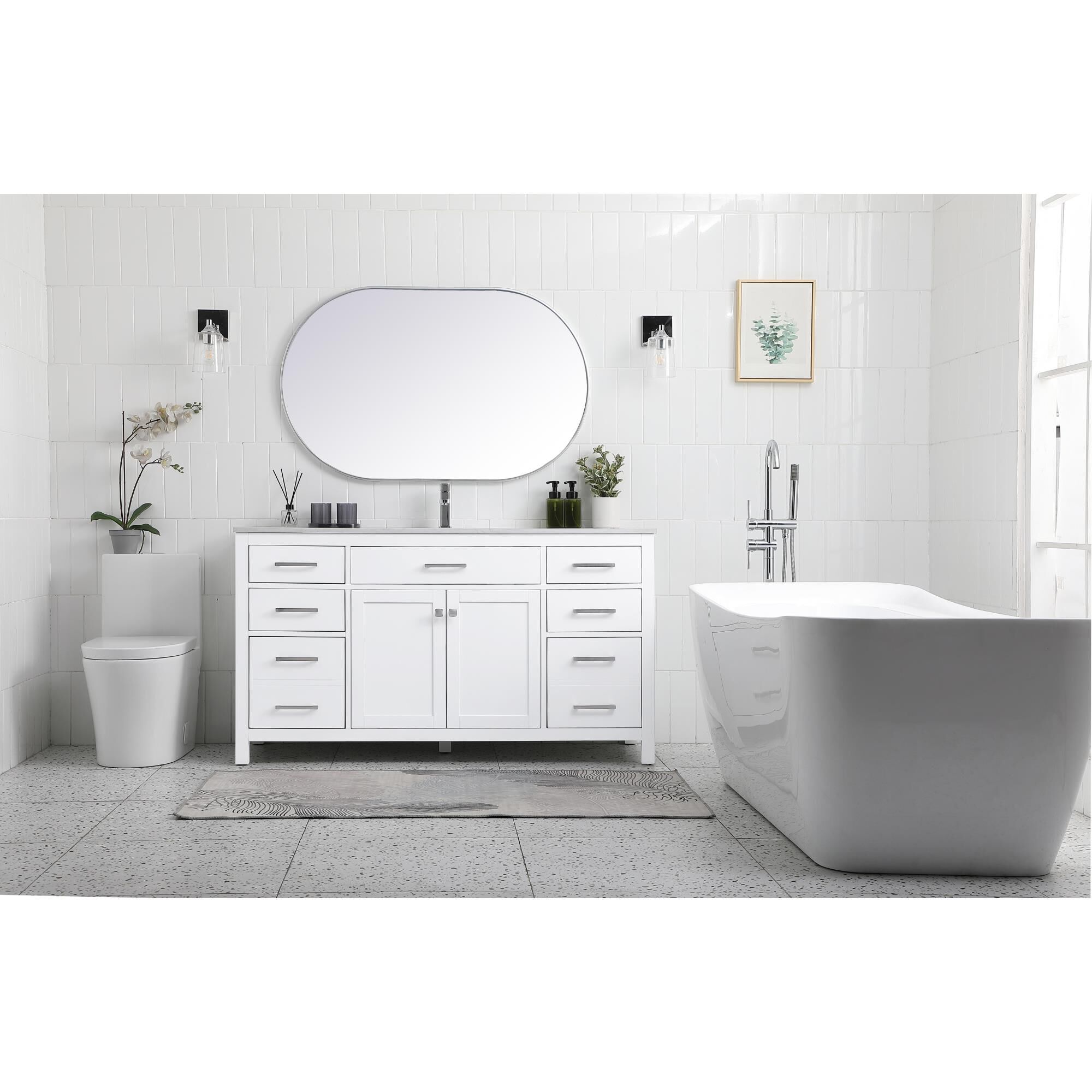 Shown in White finish