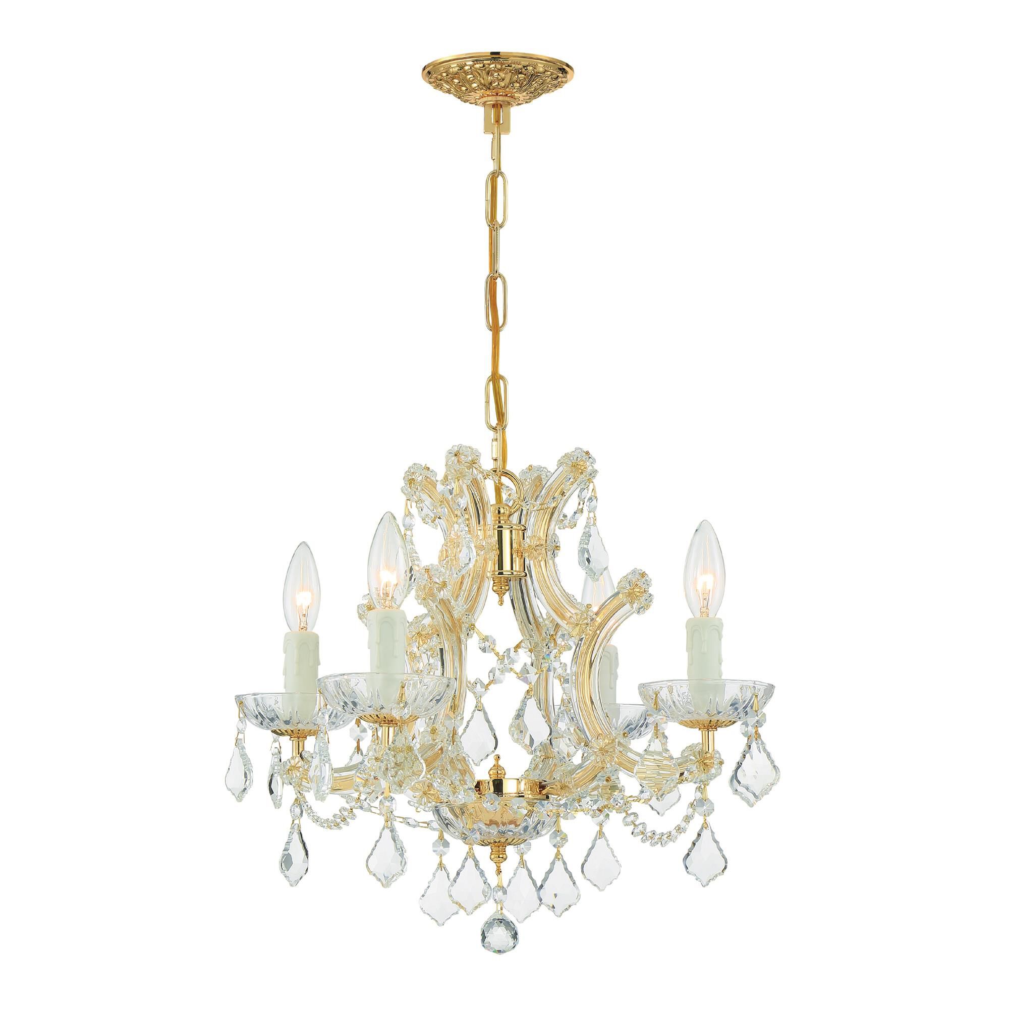 Shown in Gold finish and Clear Italian crystal