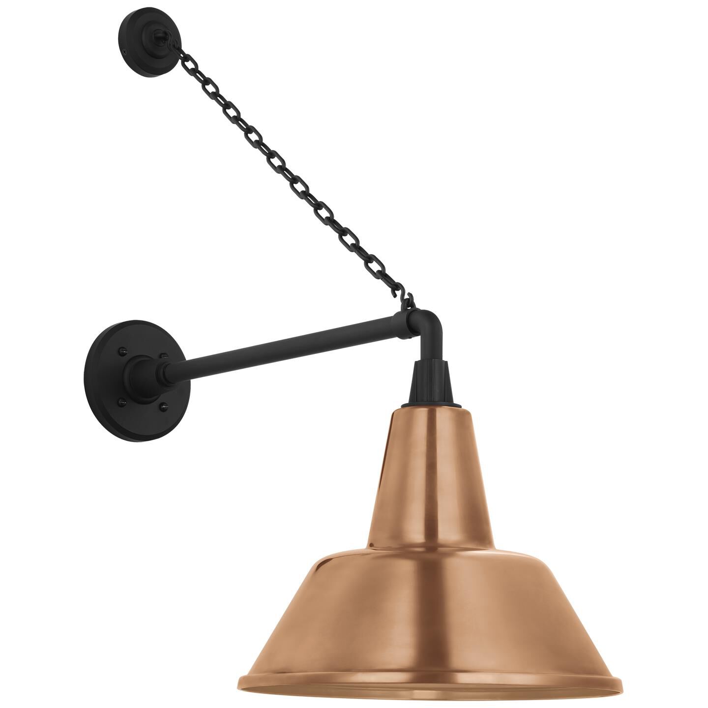 Shown in Matte Black finish and Copper shade