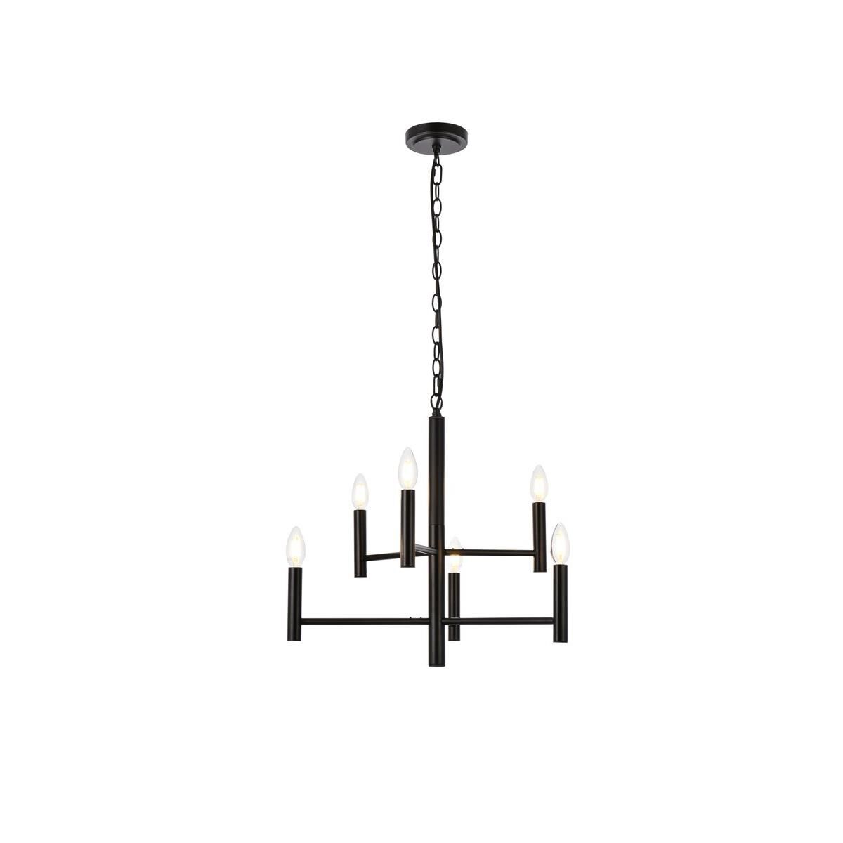 Carmella 22 Inch 6 Light Mini Chandelier by Elegant Lighting