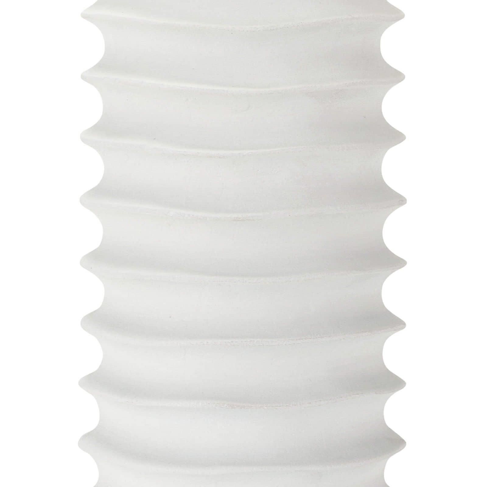 Shown in White finish and Linen shade