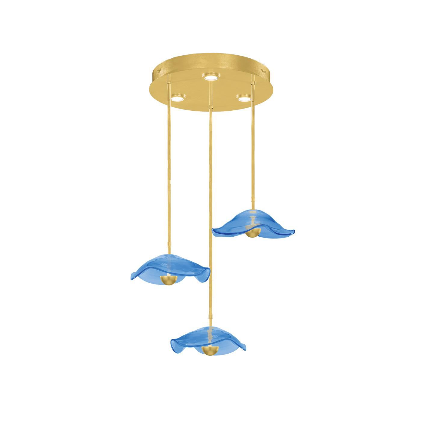 Shown in Gold finish and False crystal and True glass