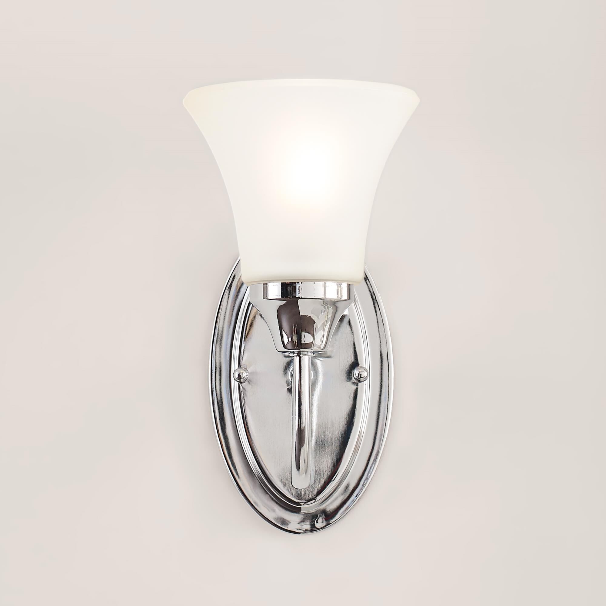 Shown in Chrome finish and Satin Etched glass