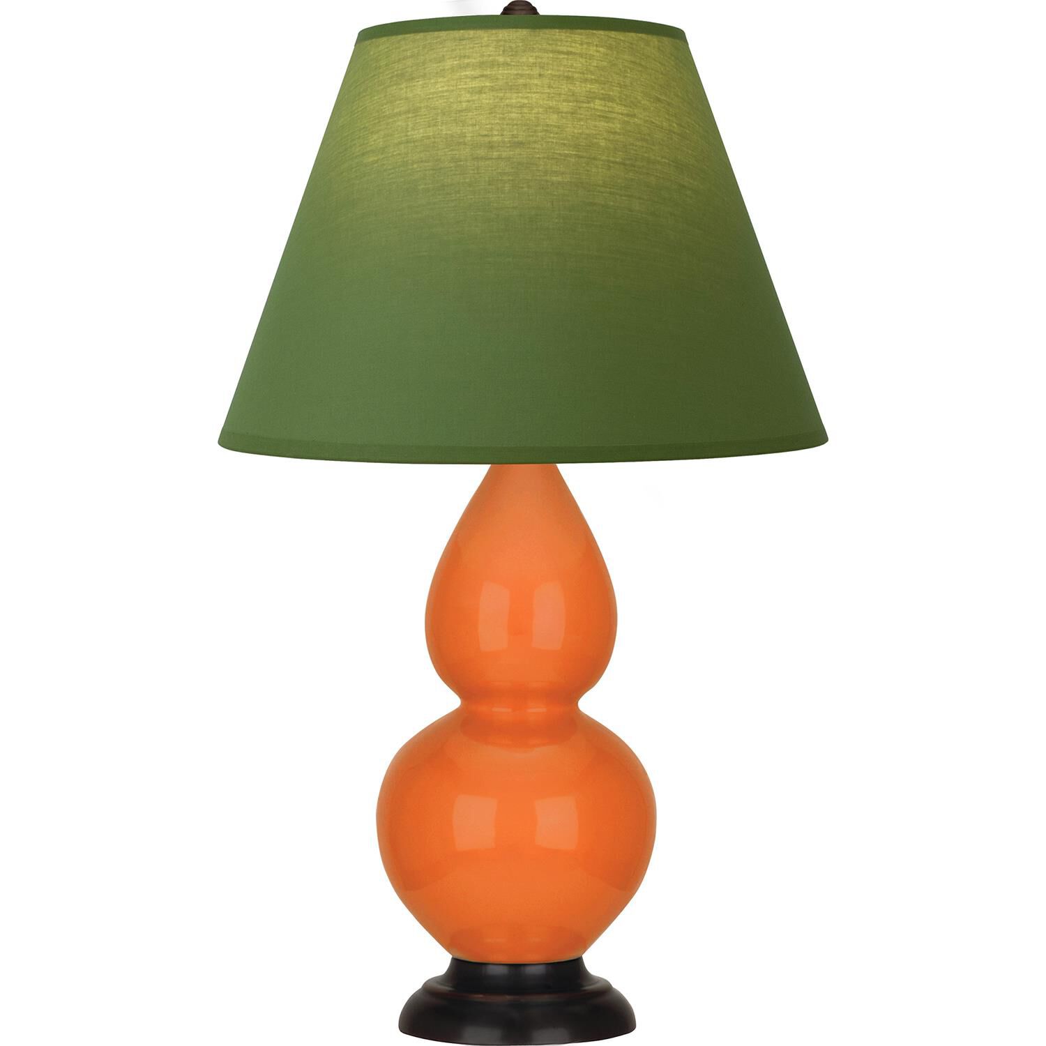 Shown in Pumpkin finish and Tea Green and Taupe shade and Deep Patina Bronze accent