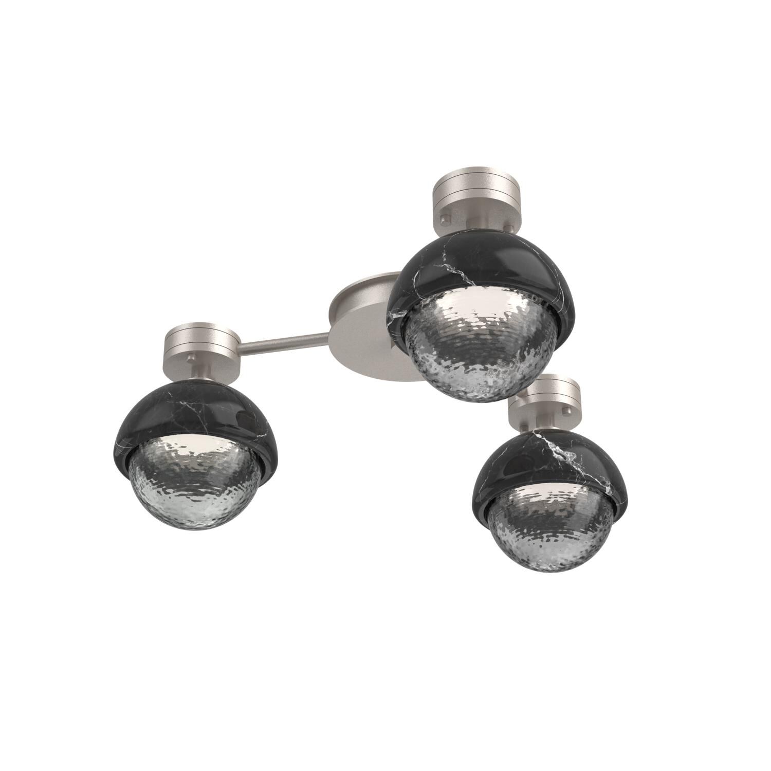 Shown in Beige Silver finish and Smoke glass and Black Marble accent