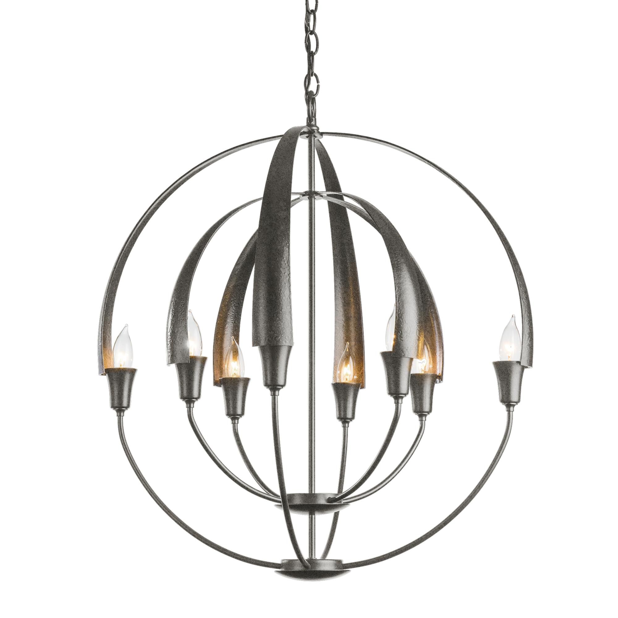 Cirque 25 Inch 8 Light Chandelier by Hubbardton Forge
