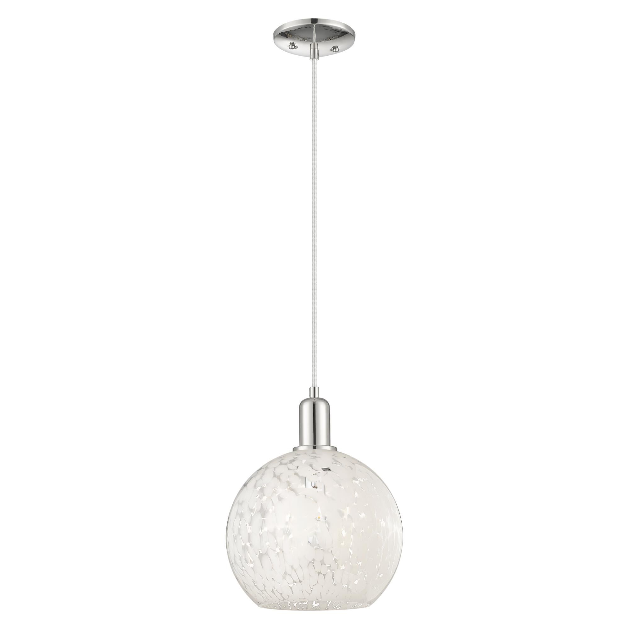Bruno Marashlian White Mouchette 10 Inch Mini Pendant by Innovations Lighting