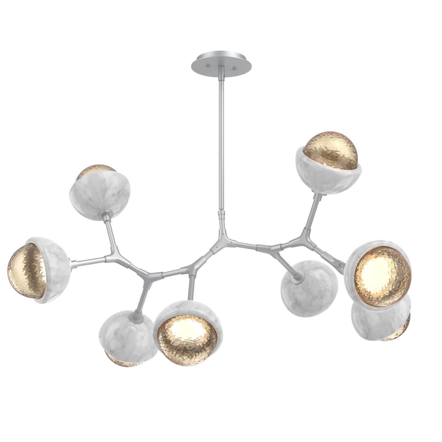 Levi Wilson Cabochon 38 Inch Linear Suspension Light by Hammerton Studio