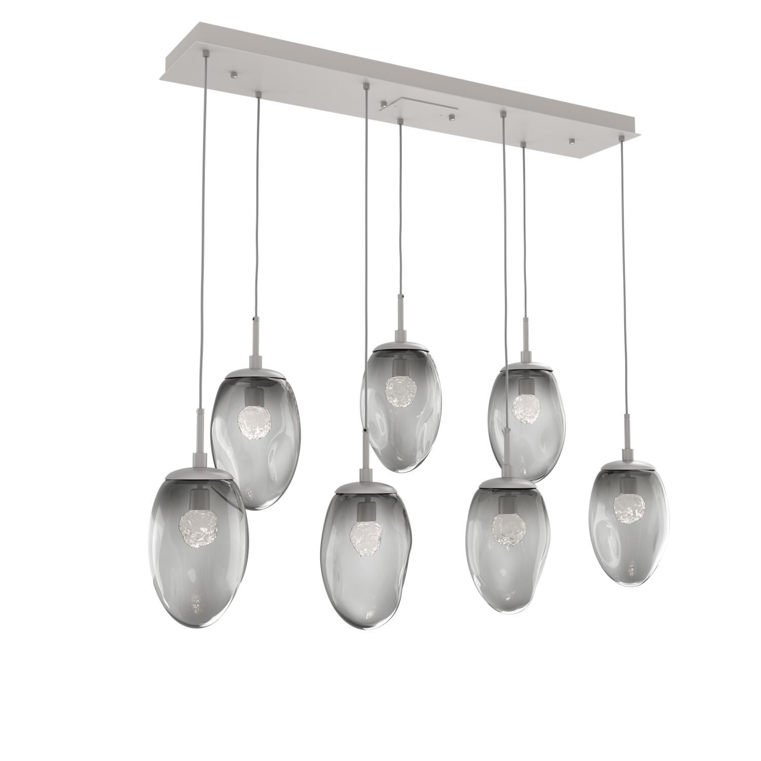 Shown in Metallic Beige Silver finish and Floret Inner Smoke Outer glass