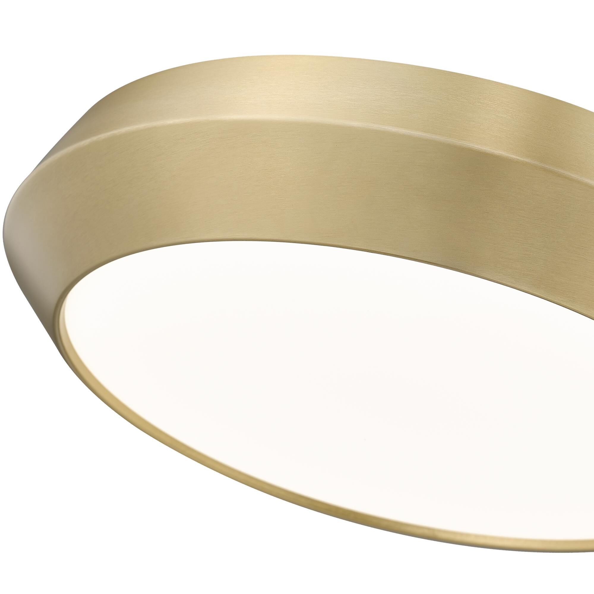 Shown in Modern Gold finish and White glass
