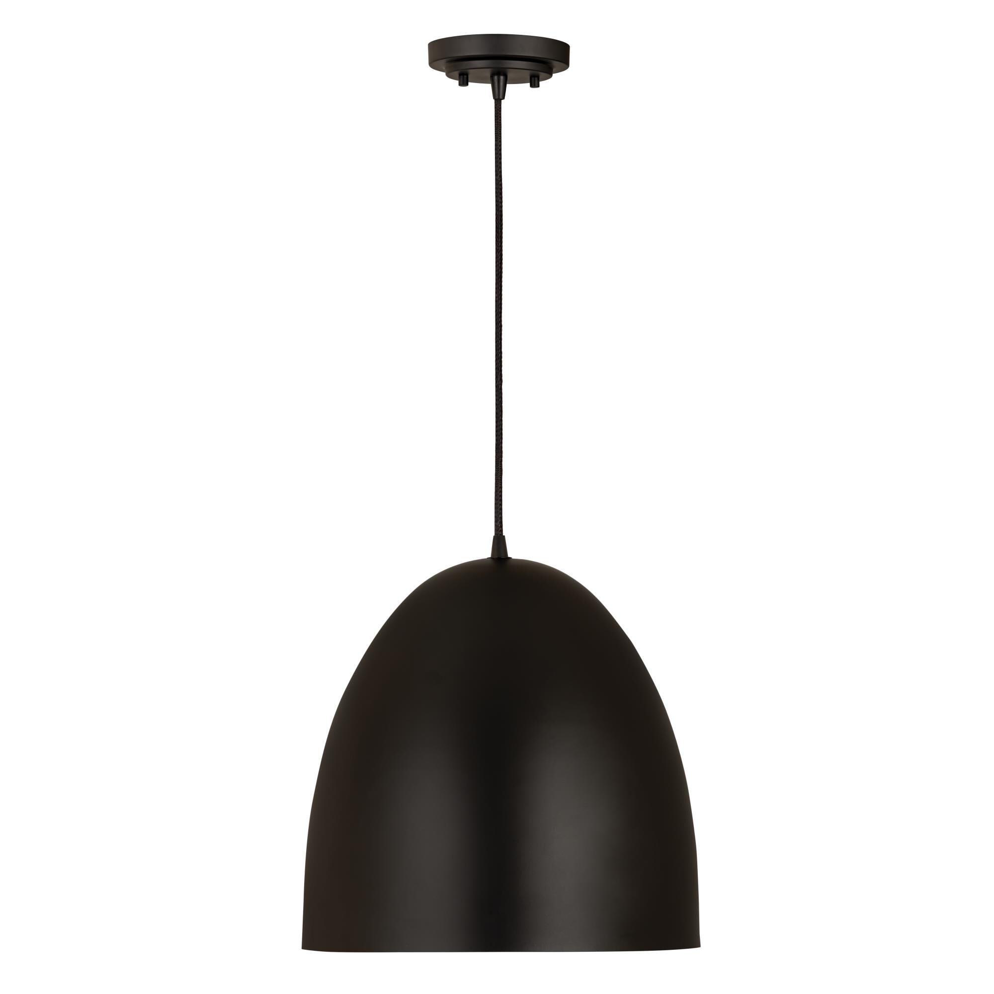 Shown in Matte Black finish and Iron glass and Iron shade