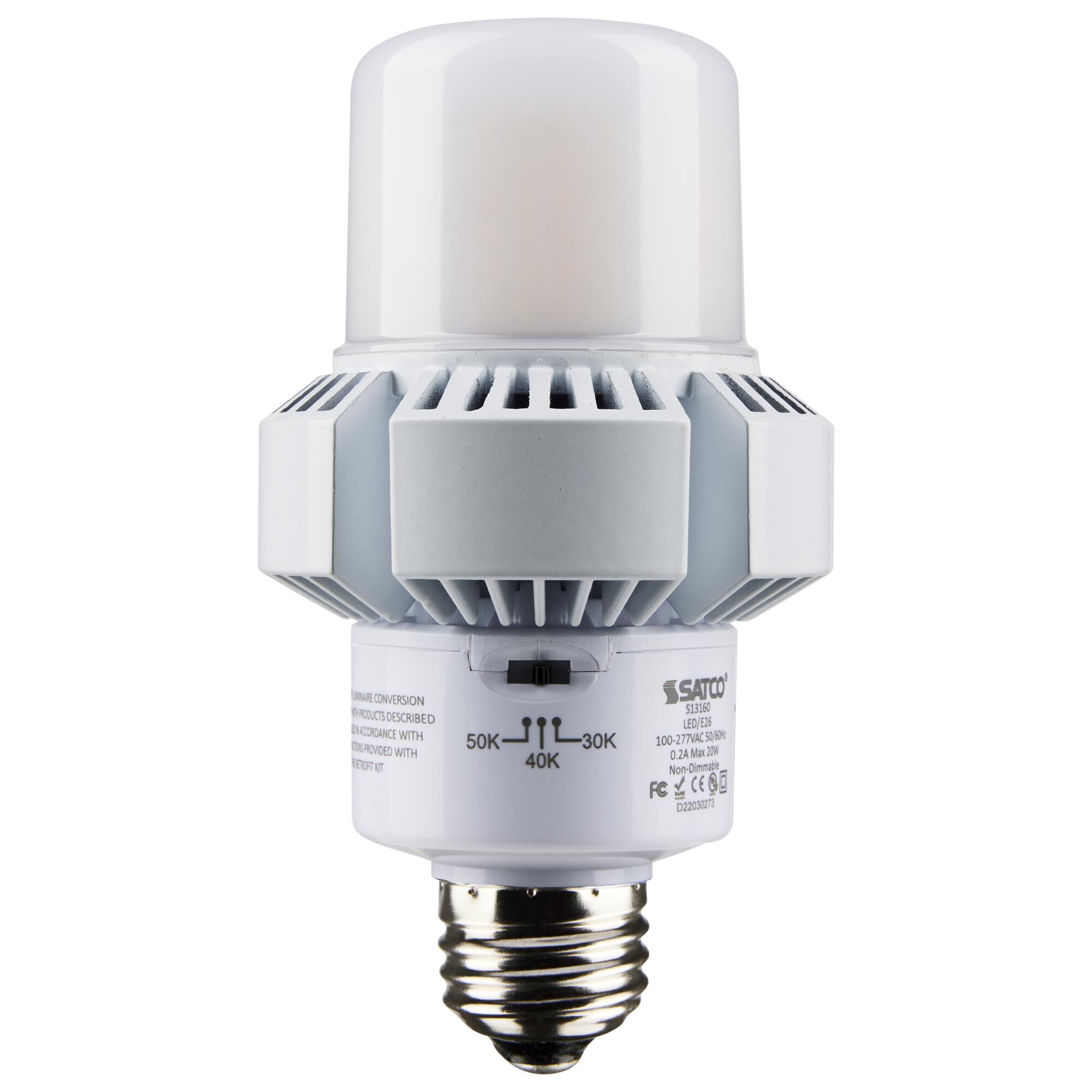 20 Watt 3000-4000-5000K LED Light Bulb,