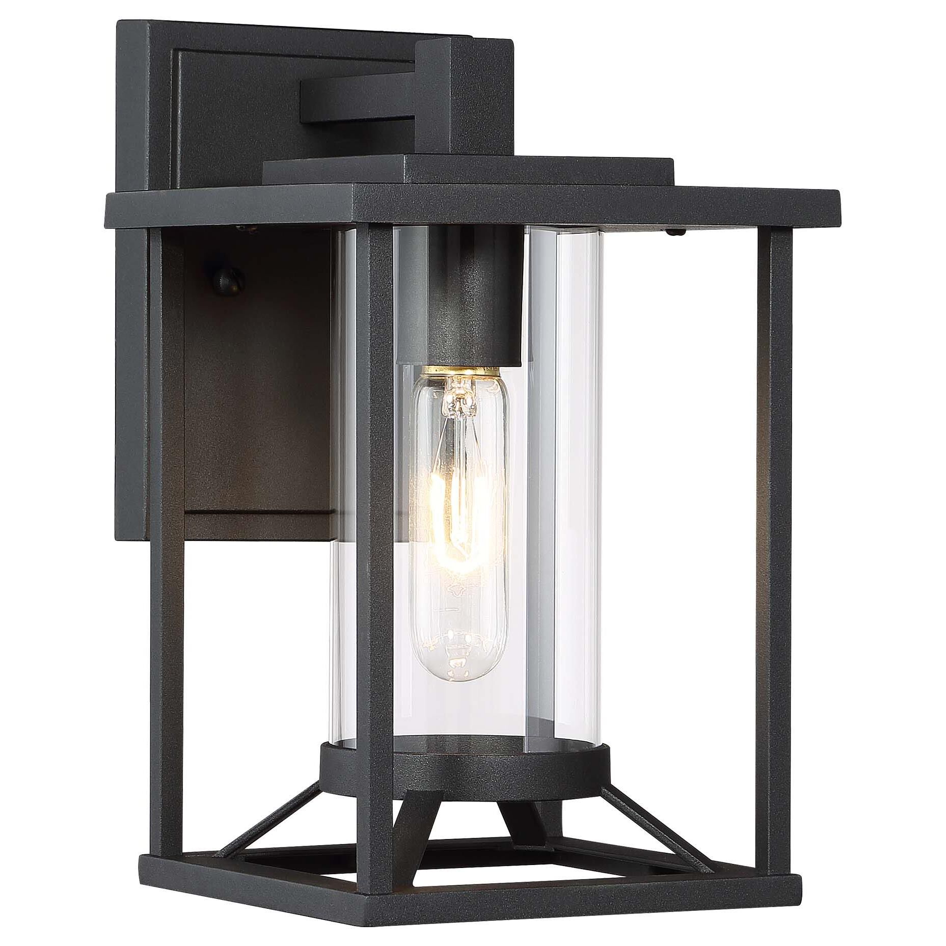 Shown in Black finish and Clear glass