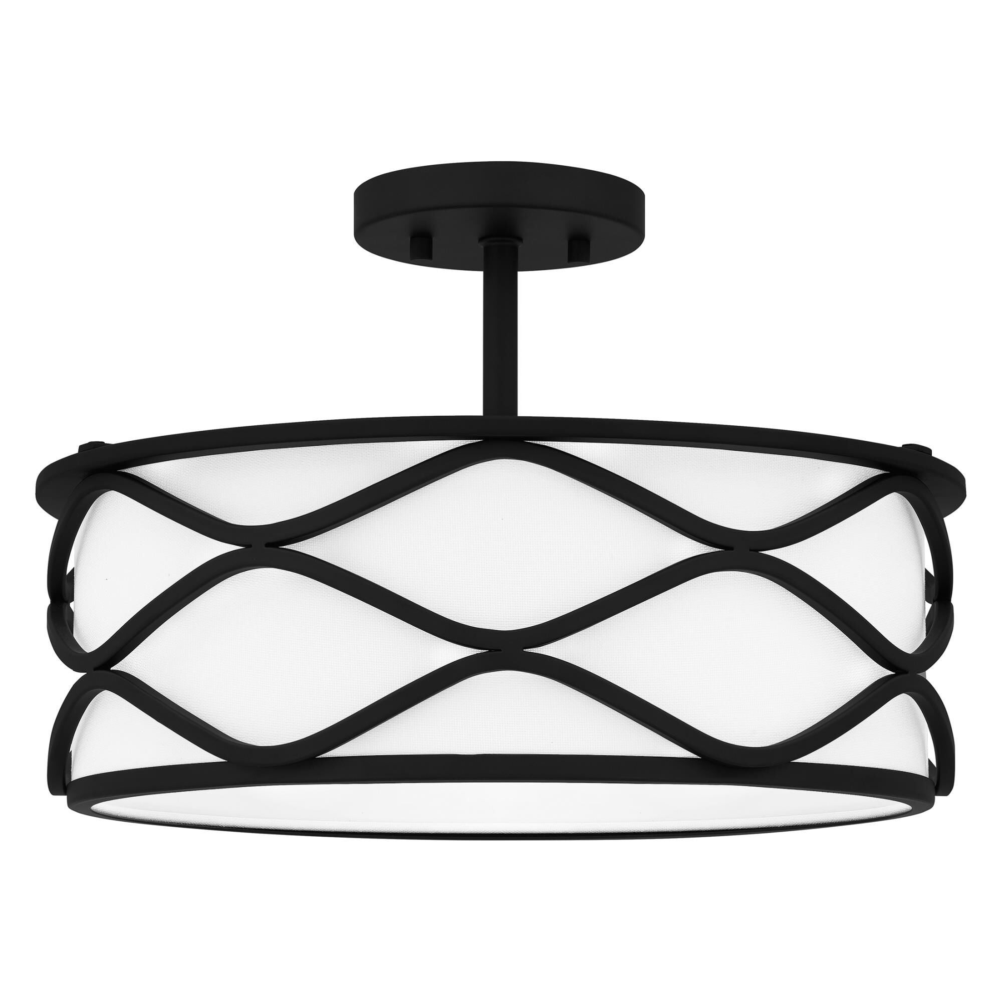 Tallow 16 Inch 3 Light Semi Flush Mount by Quoizel
