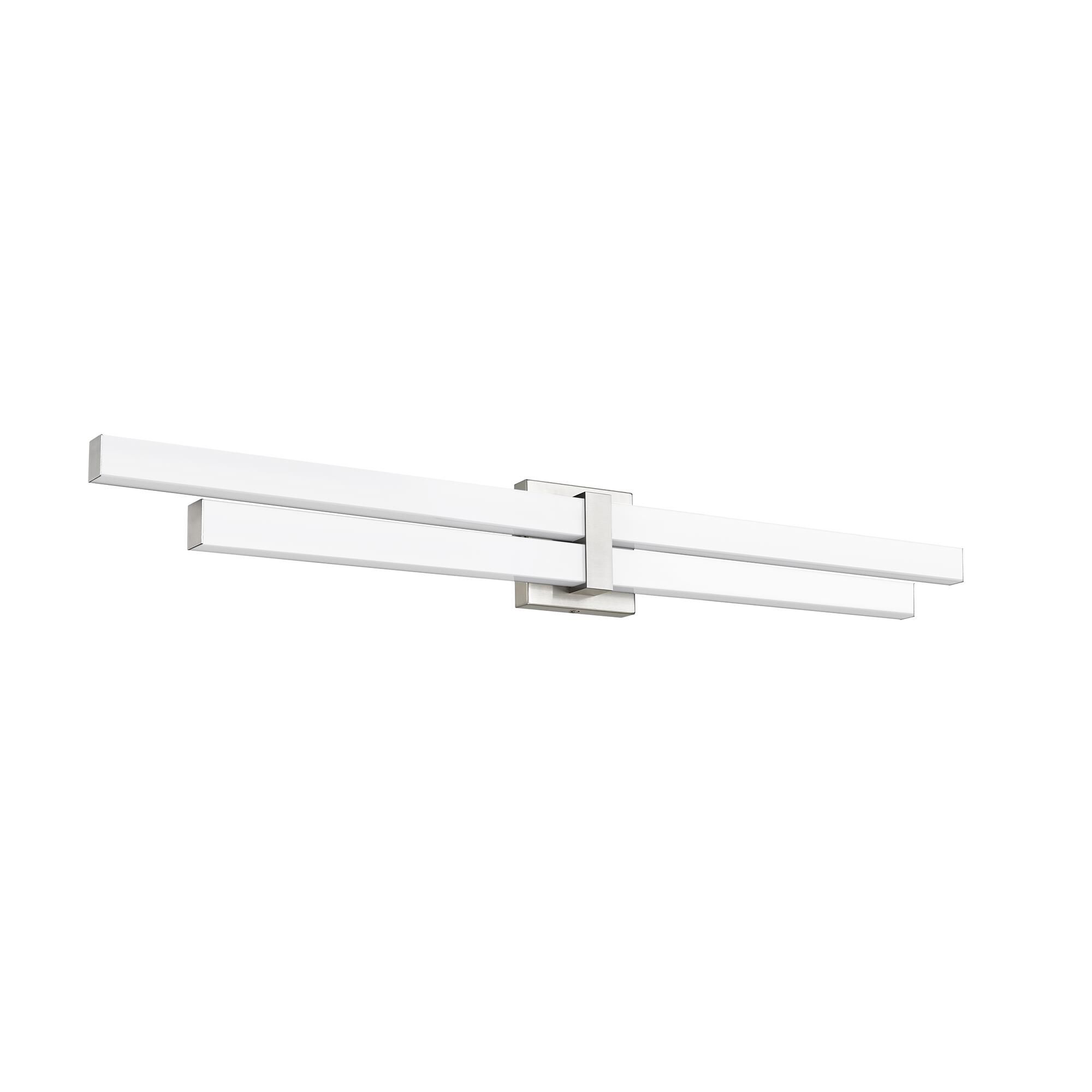 Shown in Brushed Nickel finish and Frosted glass