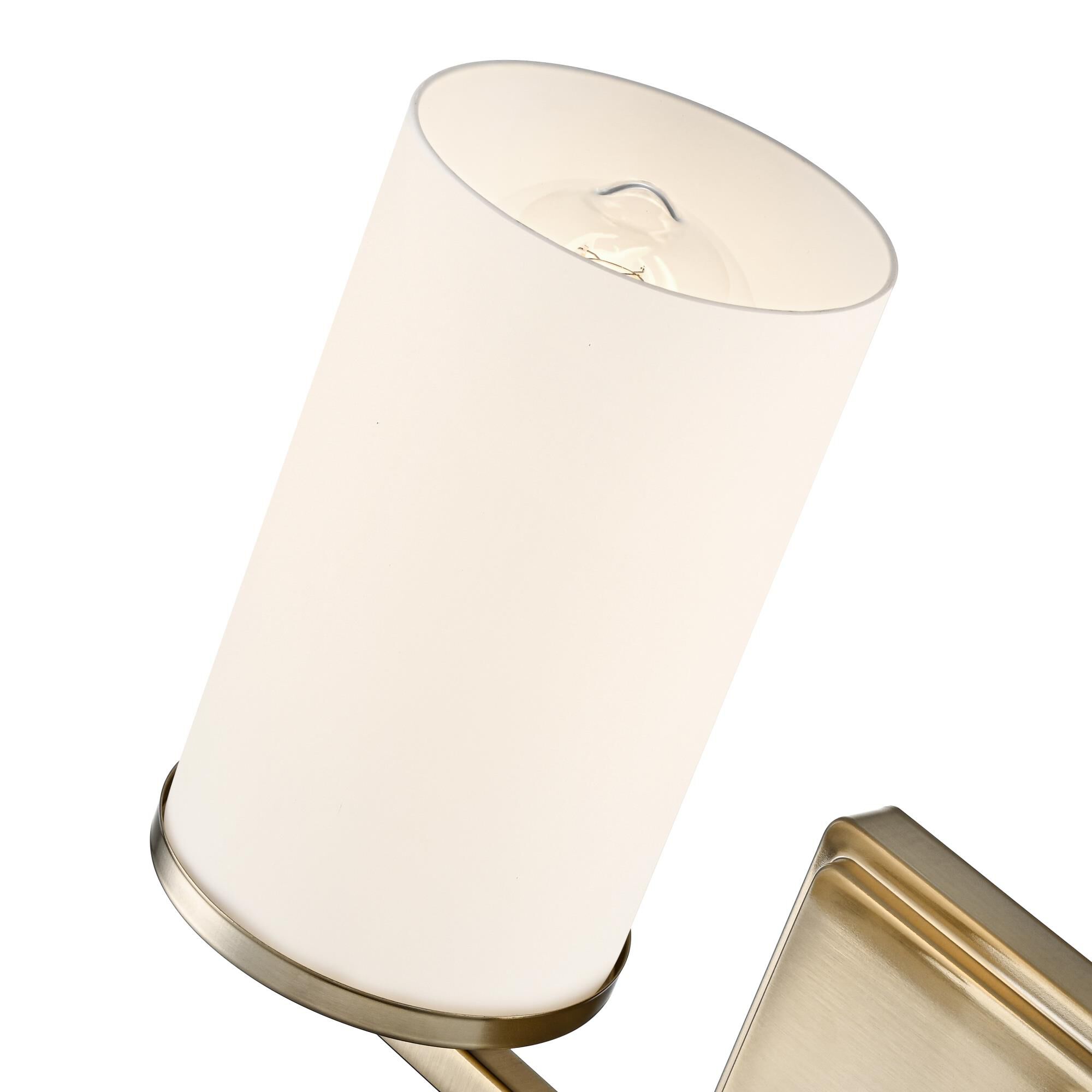 Shown in Modern Gold finish and Etched White glass