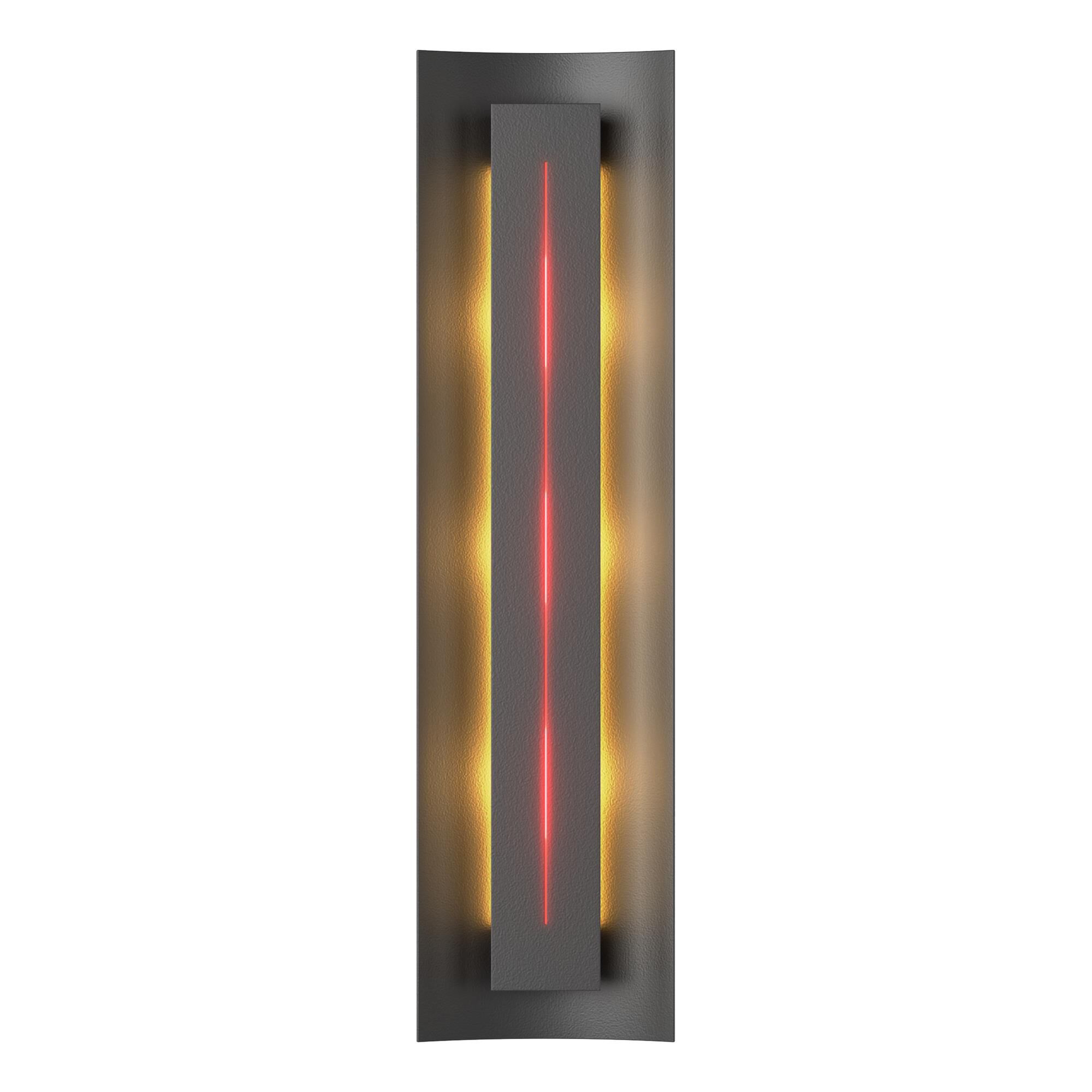 Shown in Black finish and Red  glass