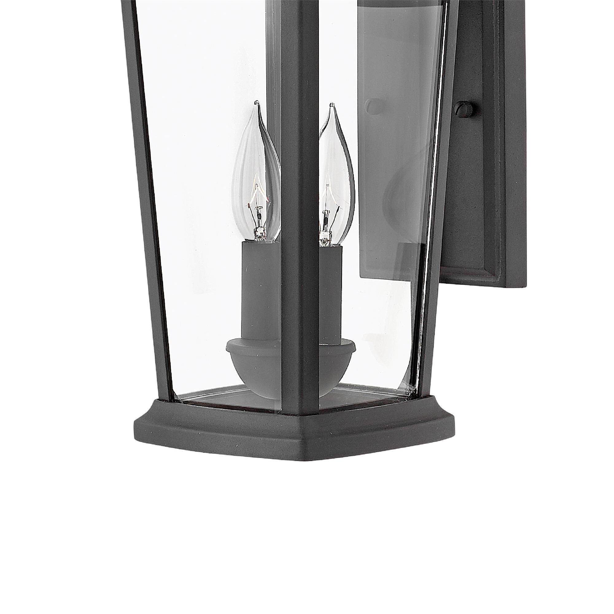 Shown in Museum Black finish and Clear glass
