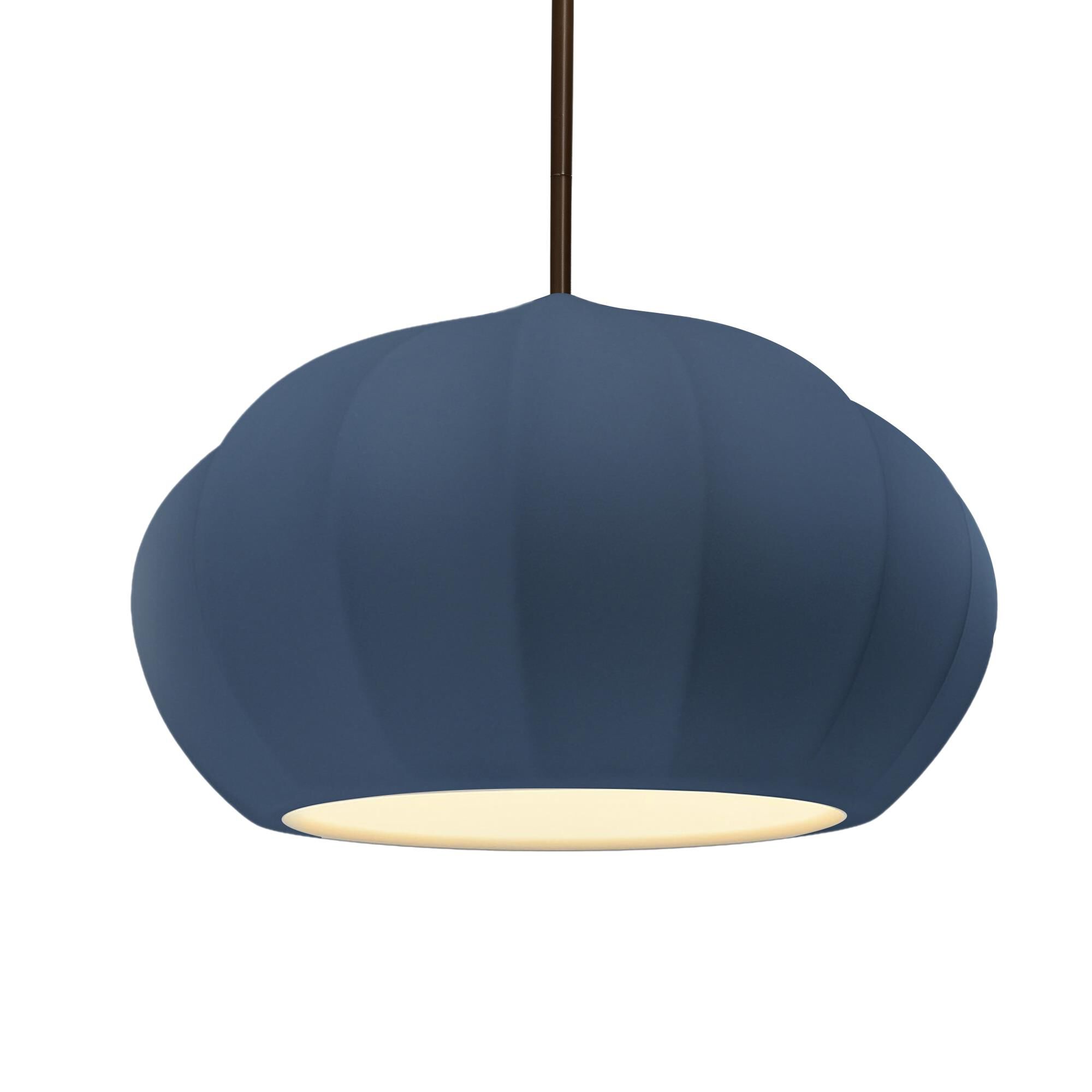 Fluted 13 Inch Large Pendant by Justice Design Group