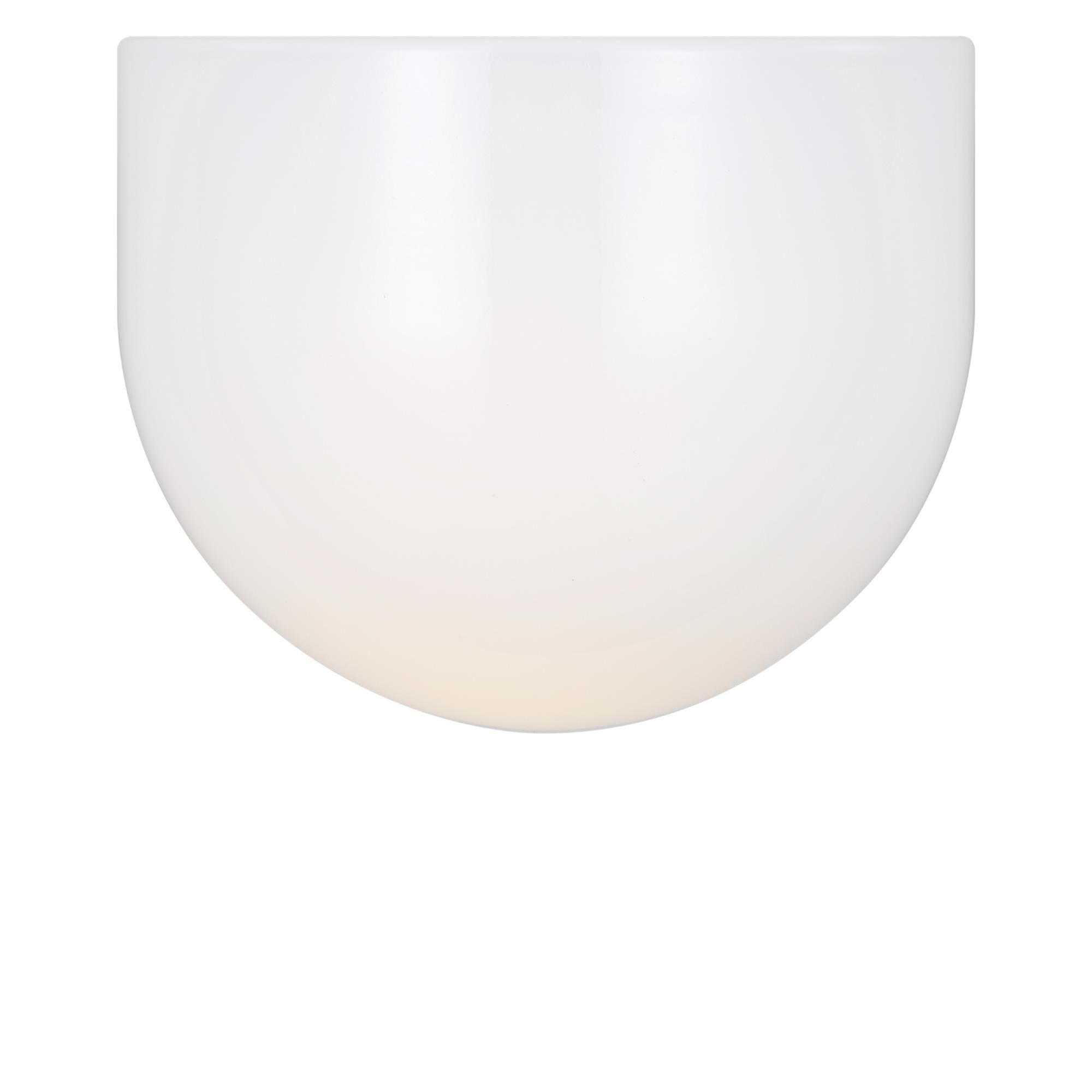 Shown in Polished Nickel finish and Milk glass