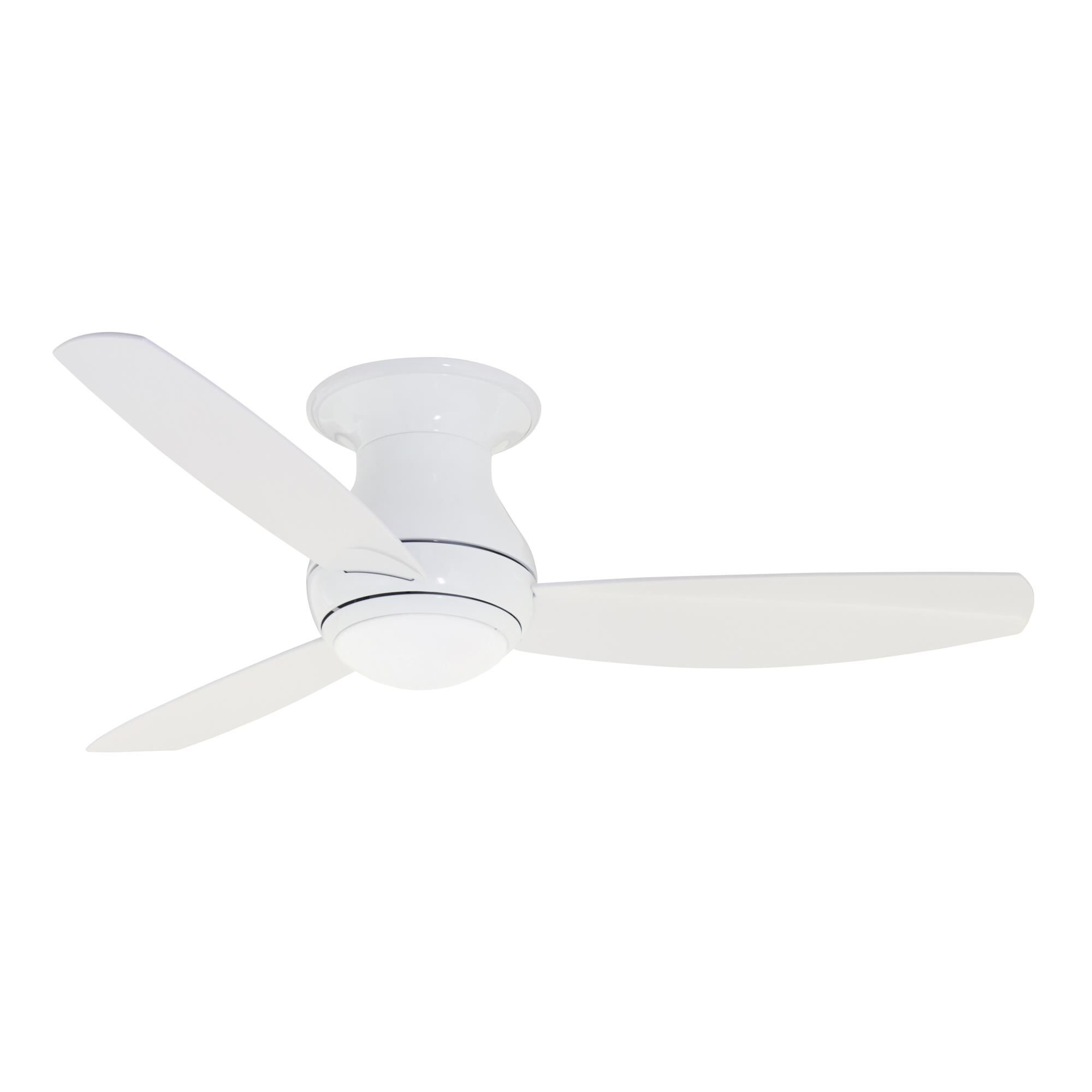 Curva Sky Outdoor Rated 52 Inch Flush Mount Fan with Light Kit by Emerson