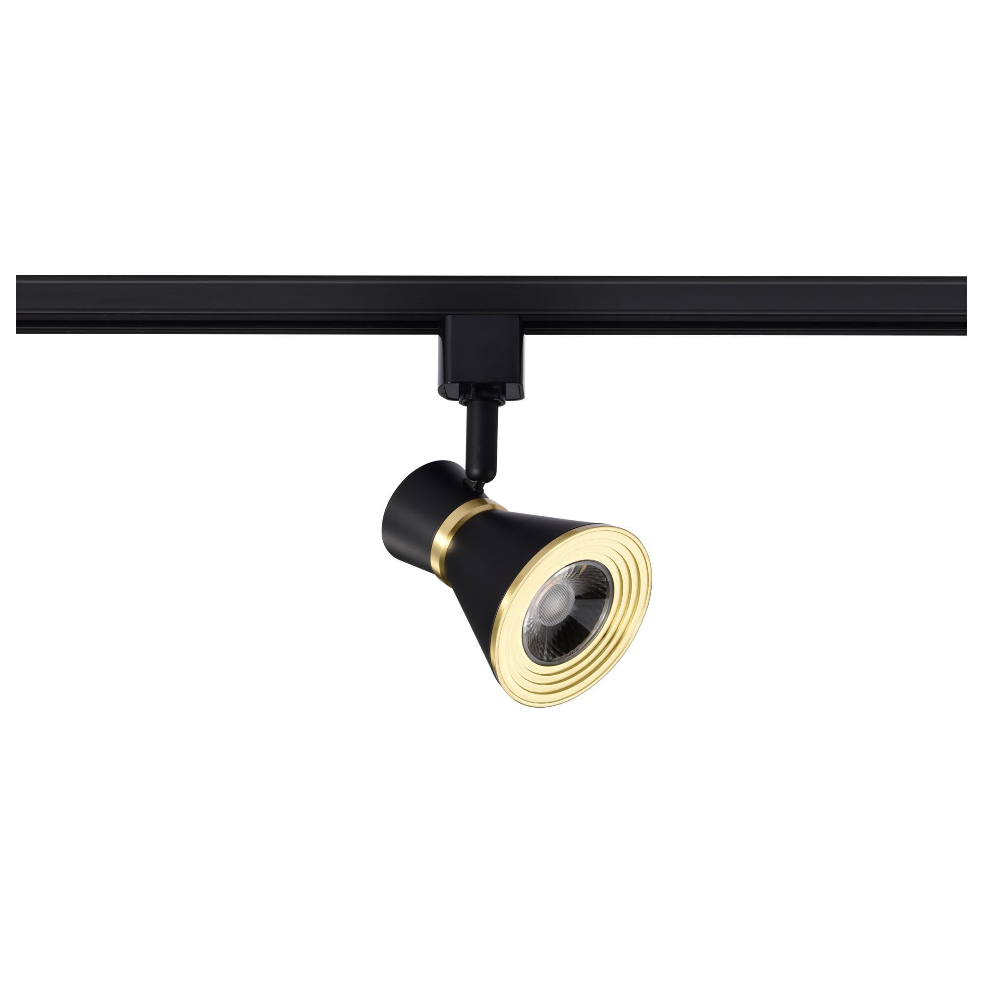 Shown in Matte Black and Brushed Brass finish