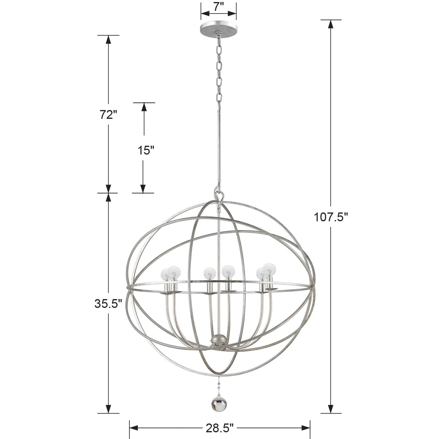 Solaris 29 Inch Chandelier by Crystorama