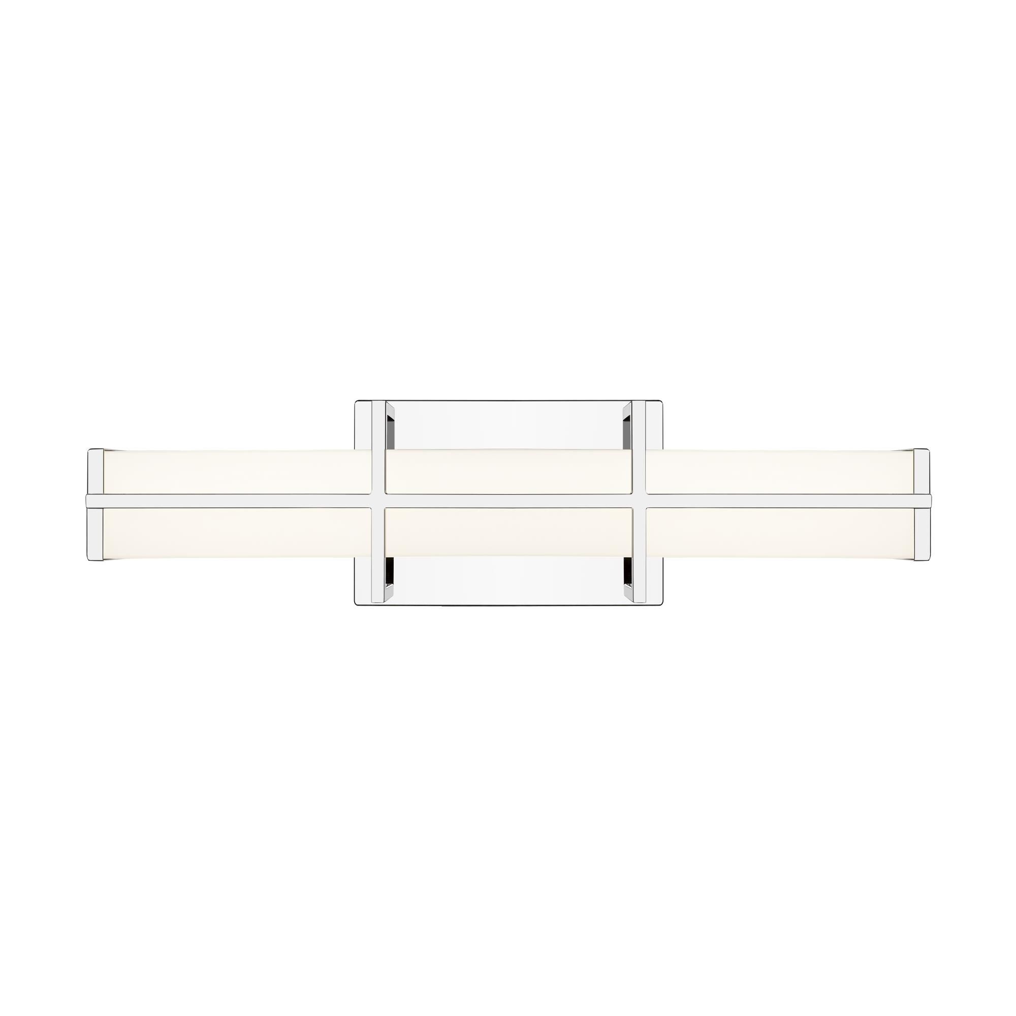 Shown in Chrome finish and Frosted glass and Frosted shade