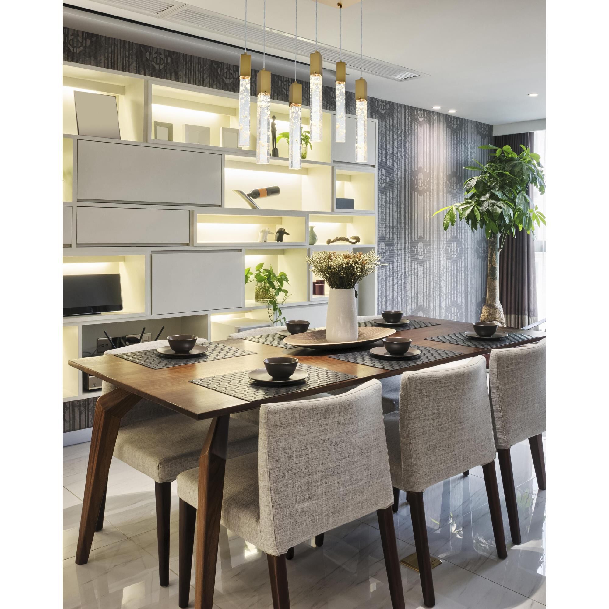 Aurora 32 Inch Linear Suspension Light by Elegant Lighting