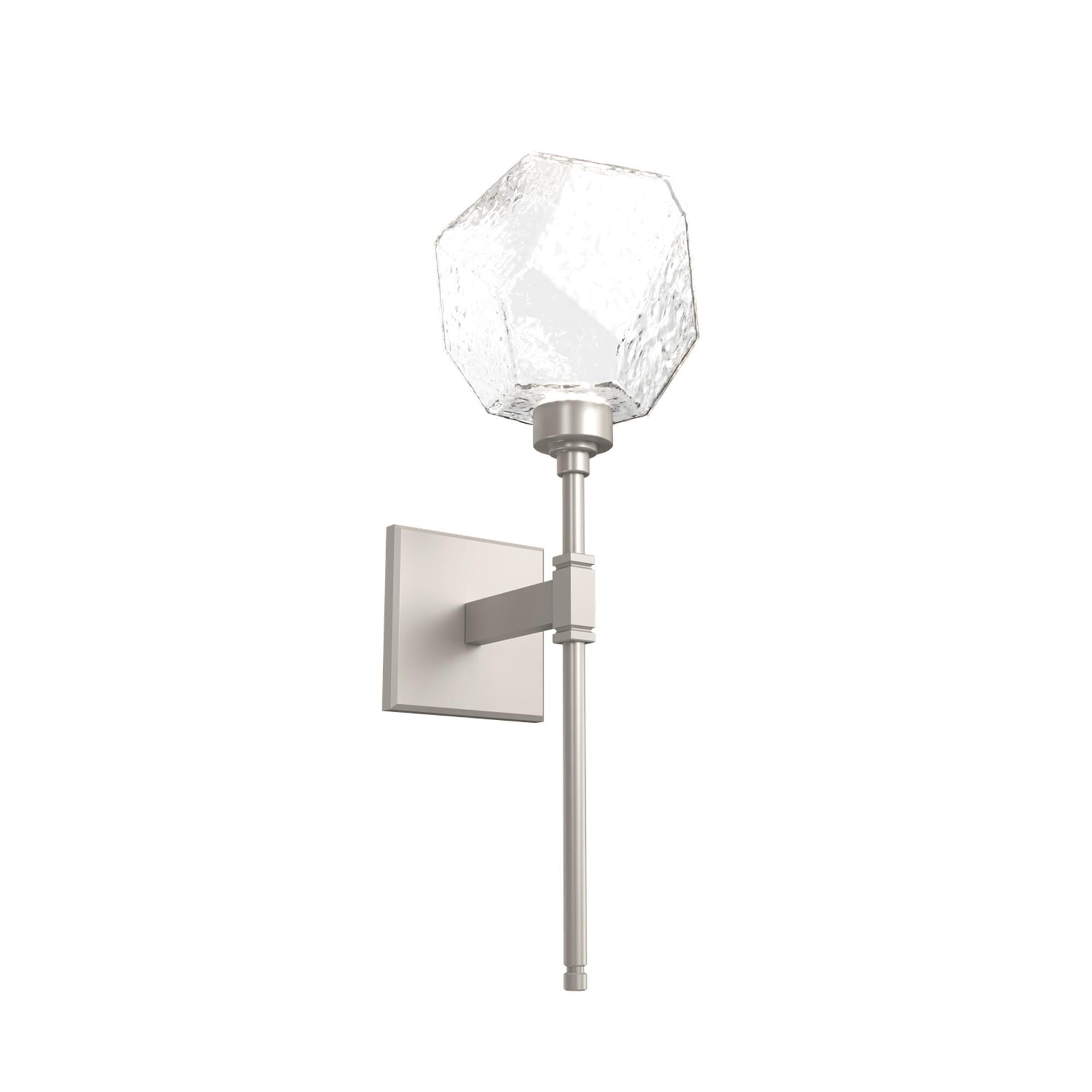 Shown in Metallic Beige Silver finish and Clear glass