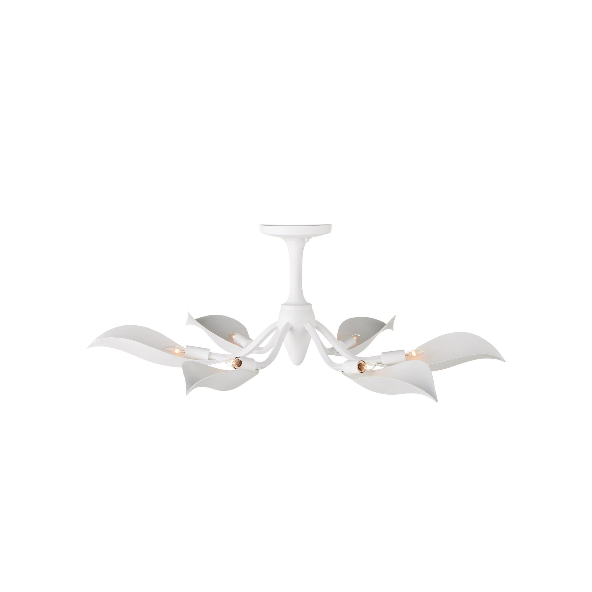 Snowflower 36 Inch 6 Light Semi Flush Mount,