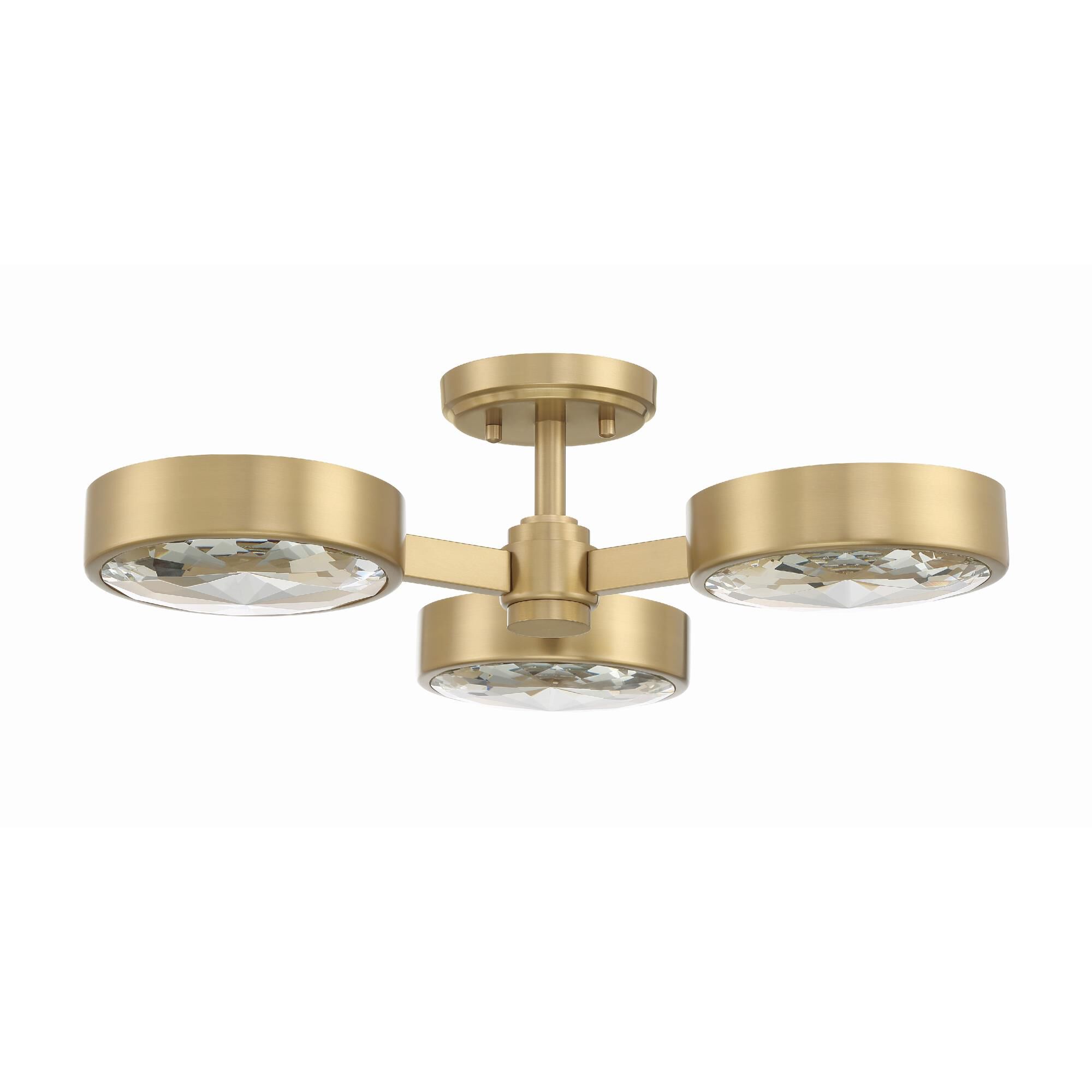 Shown in Modern Gold finish and Glass shade