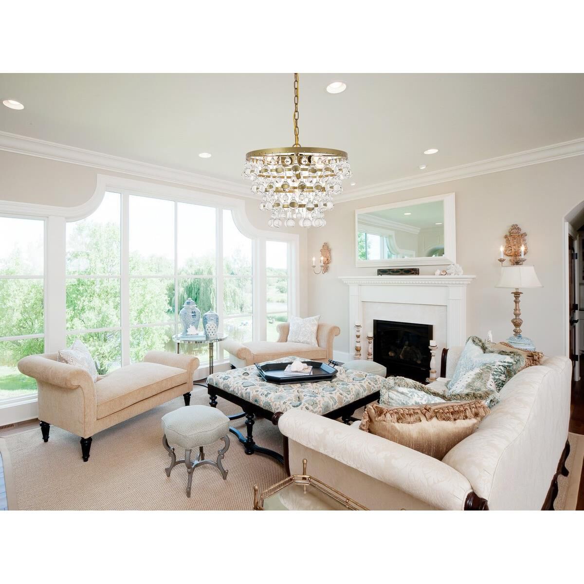 Kora 17 Inch 5 Light Mini Chandelier by Elegant Lighting