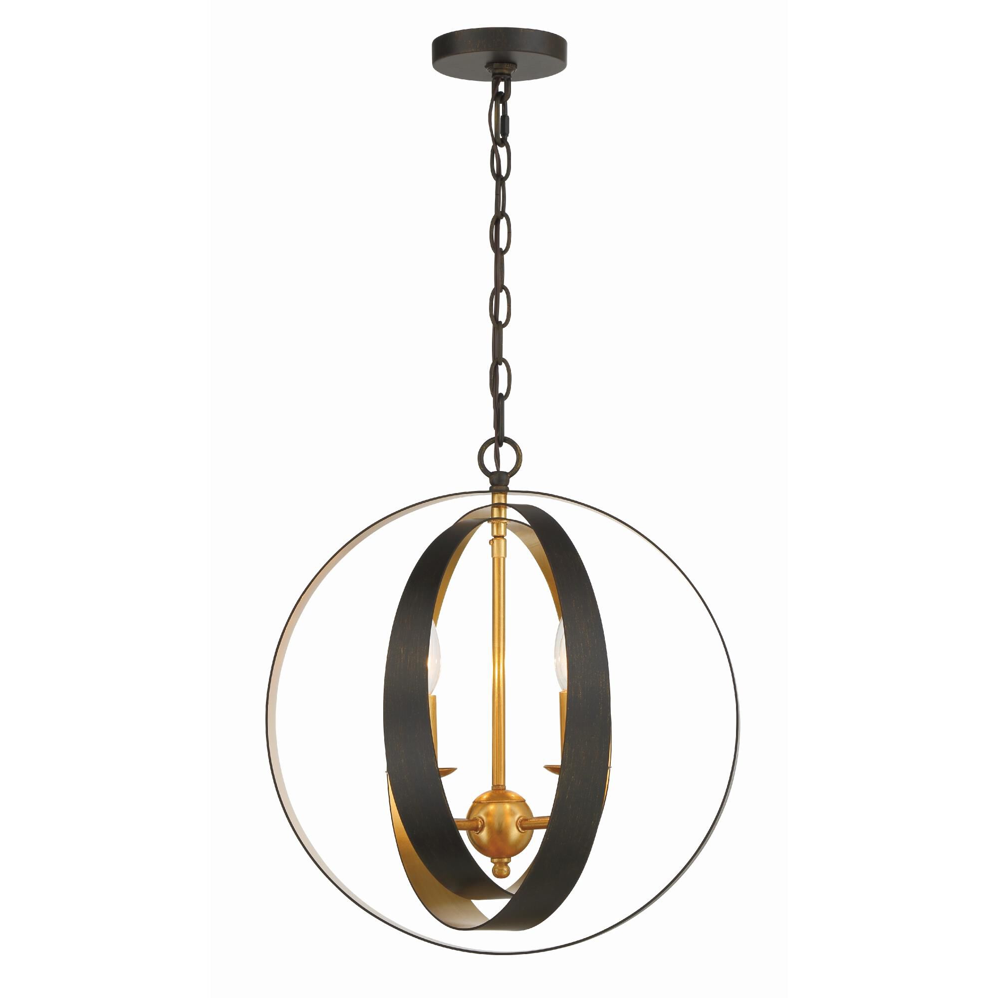 Luna 16 Inch 4 Light Mini Chandelier by Crystorama